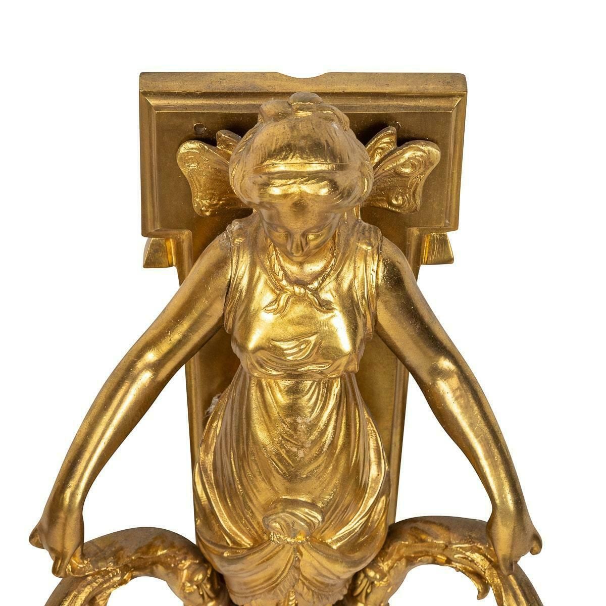 19th Century French Neoclassical Style Pair Of Ormolu Gilt D'appliques, C.1870 photo vintage