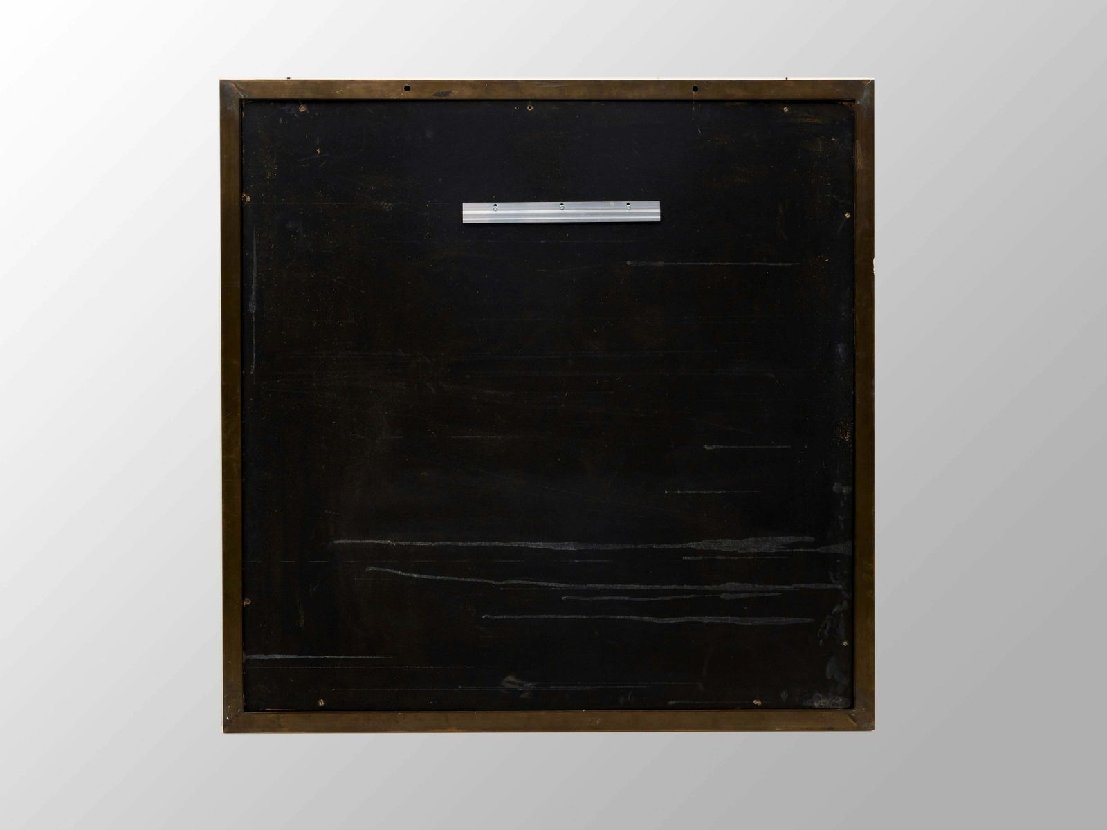 photo for sale Romeo Rega For Metalarte Large Brass Chrome Square Mirror 1970s