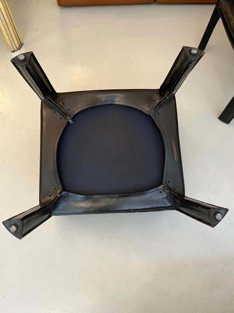 photo for sale Pair Of Black Leather Cab 414 Lounge Chairs By Mario Bellini, Cassina, Ca. 1970s