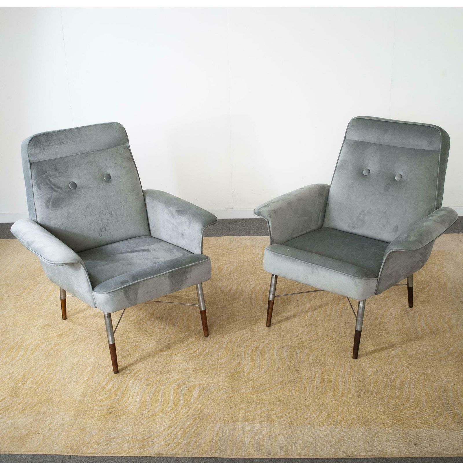 Italian Mid Century Pair Of Armchairs From The Sixties photo furniture