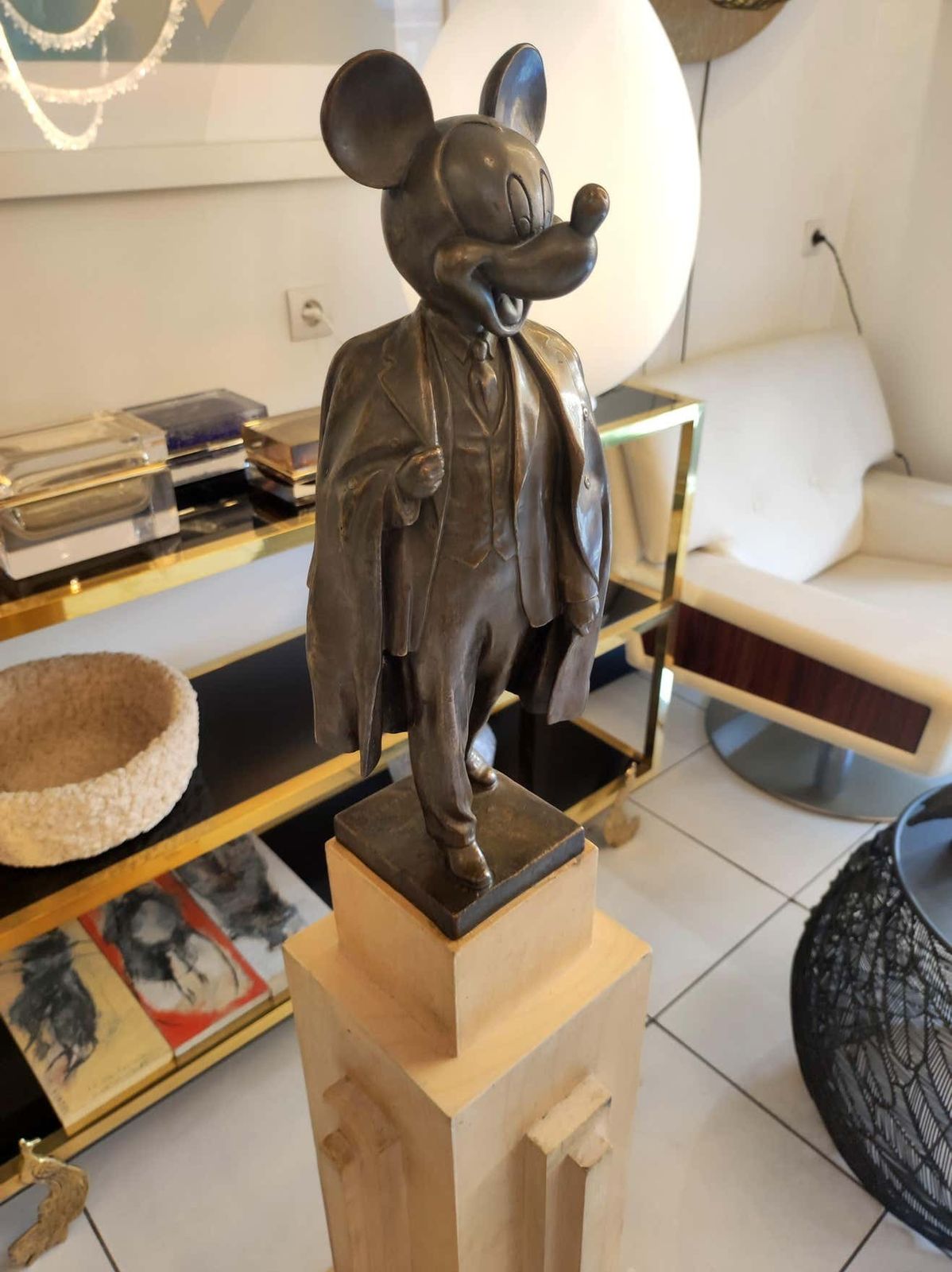 Alexander Kosolapov "Mickey Lenin Malevich" Bronze And Wood Sculpture N° 2/3 photo furniture