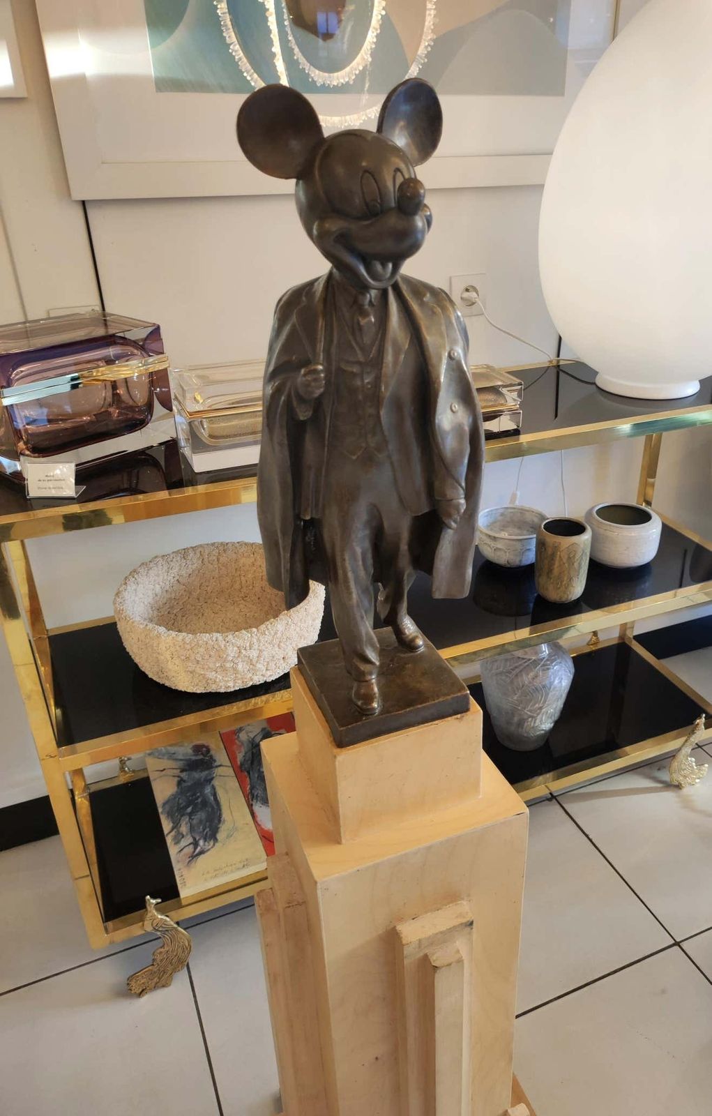 Alexander Kosolapov "Mickey Lenin Malevich" Bronze And Wood Sculpture N° 2/3 photo 37215.0