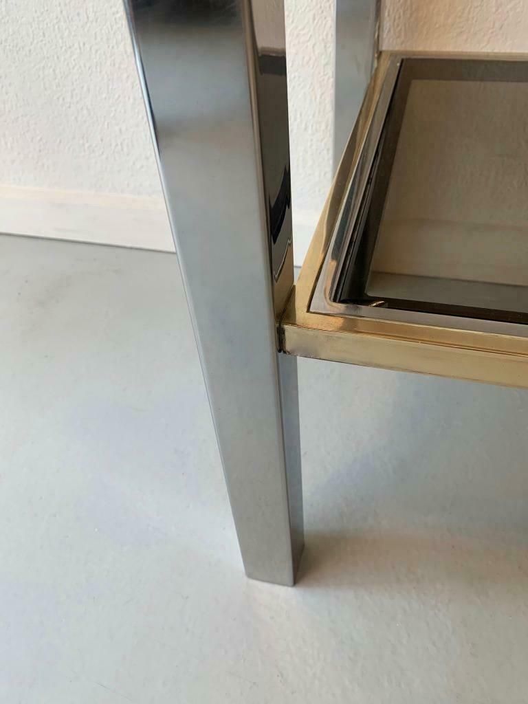 Brass & Chrome "Flaminia" Console Table By Willy Rizzo, Italy, Ca. 1970''S photo for sale
