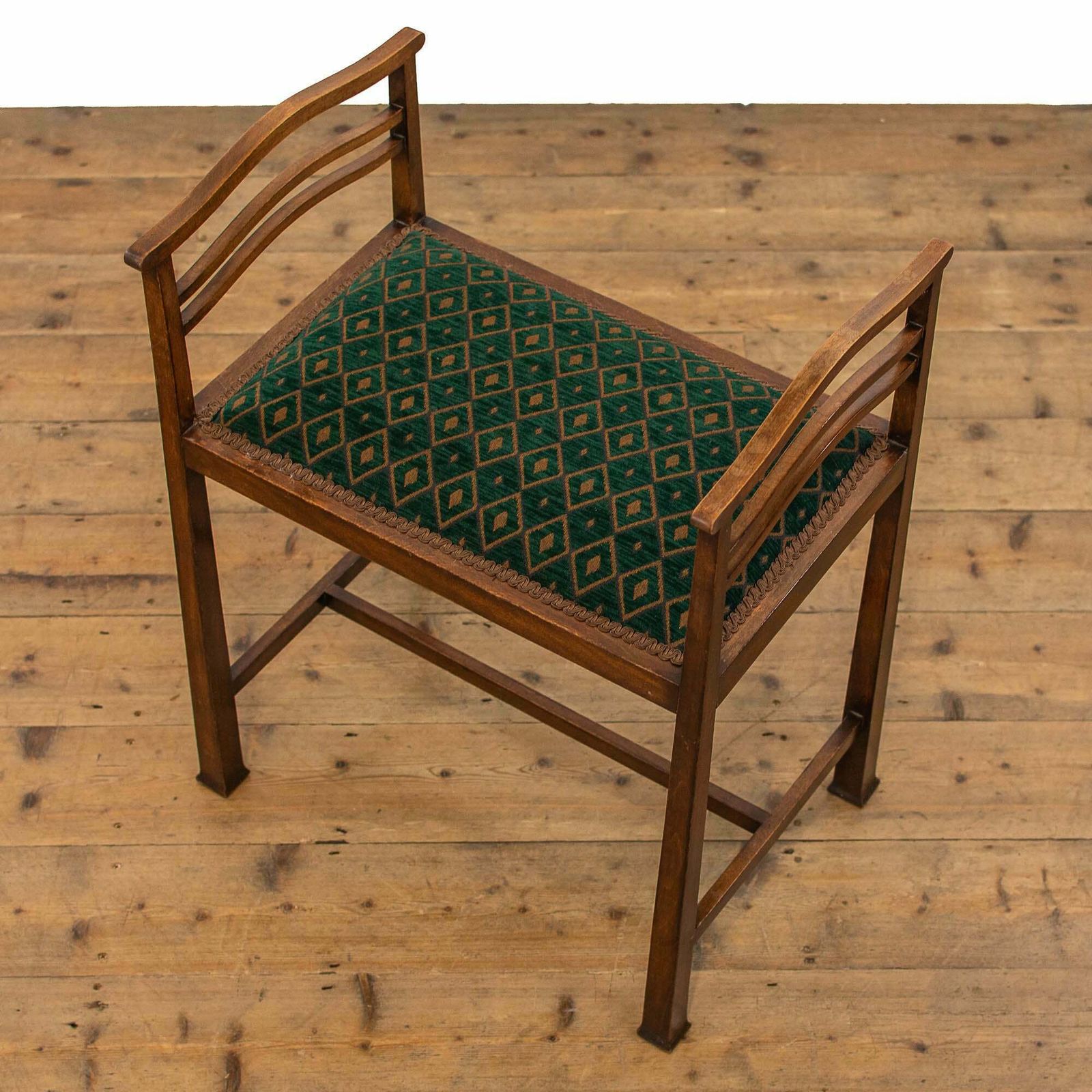 Edwardian Piano Stool Antique Furniture  Upholstered Stools (M 4577) photo vinterior