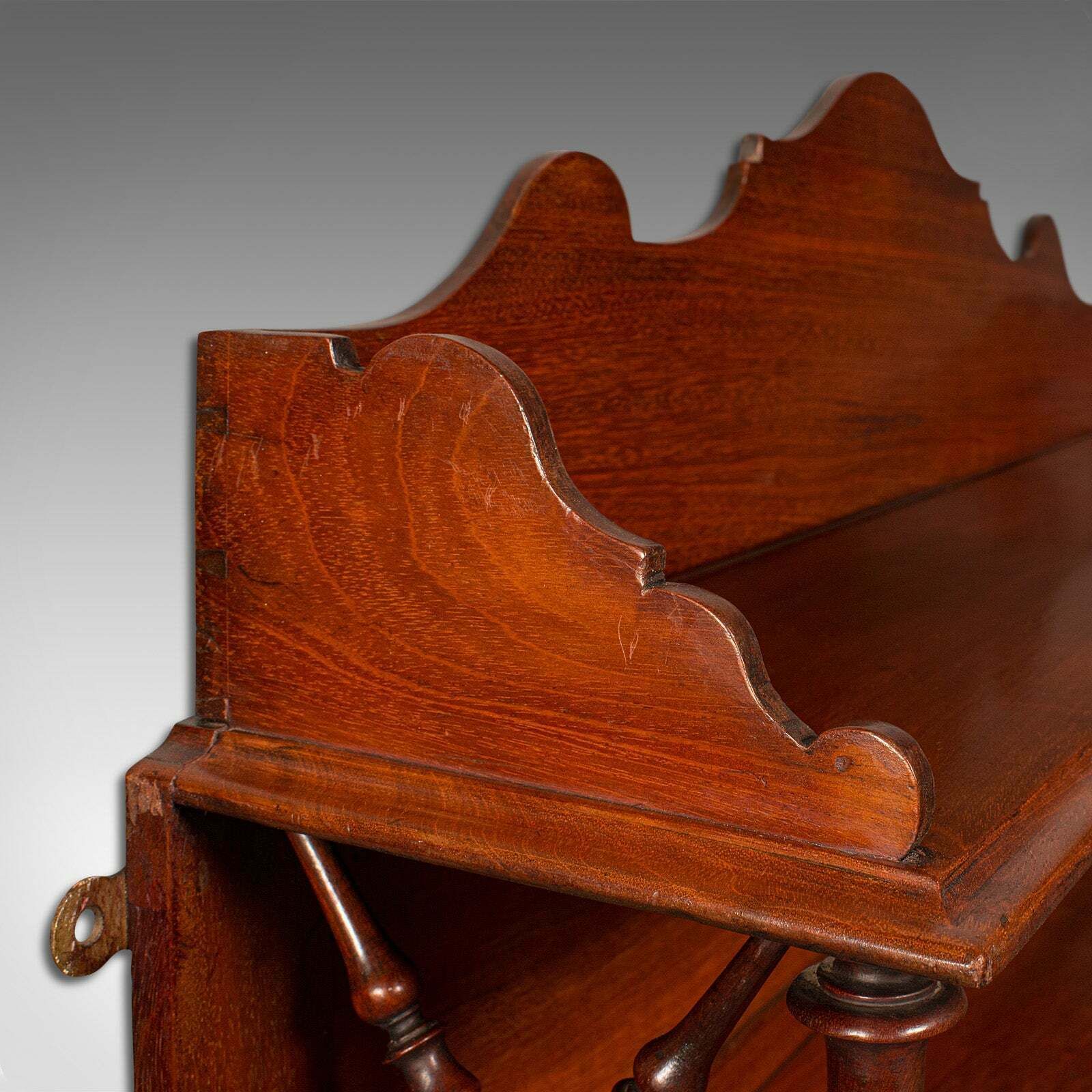 Antique Mounted Whatnot, English, Bookshelf, Collectibles Shelf, Victorian, 1900 photo Furniture