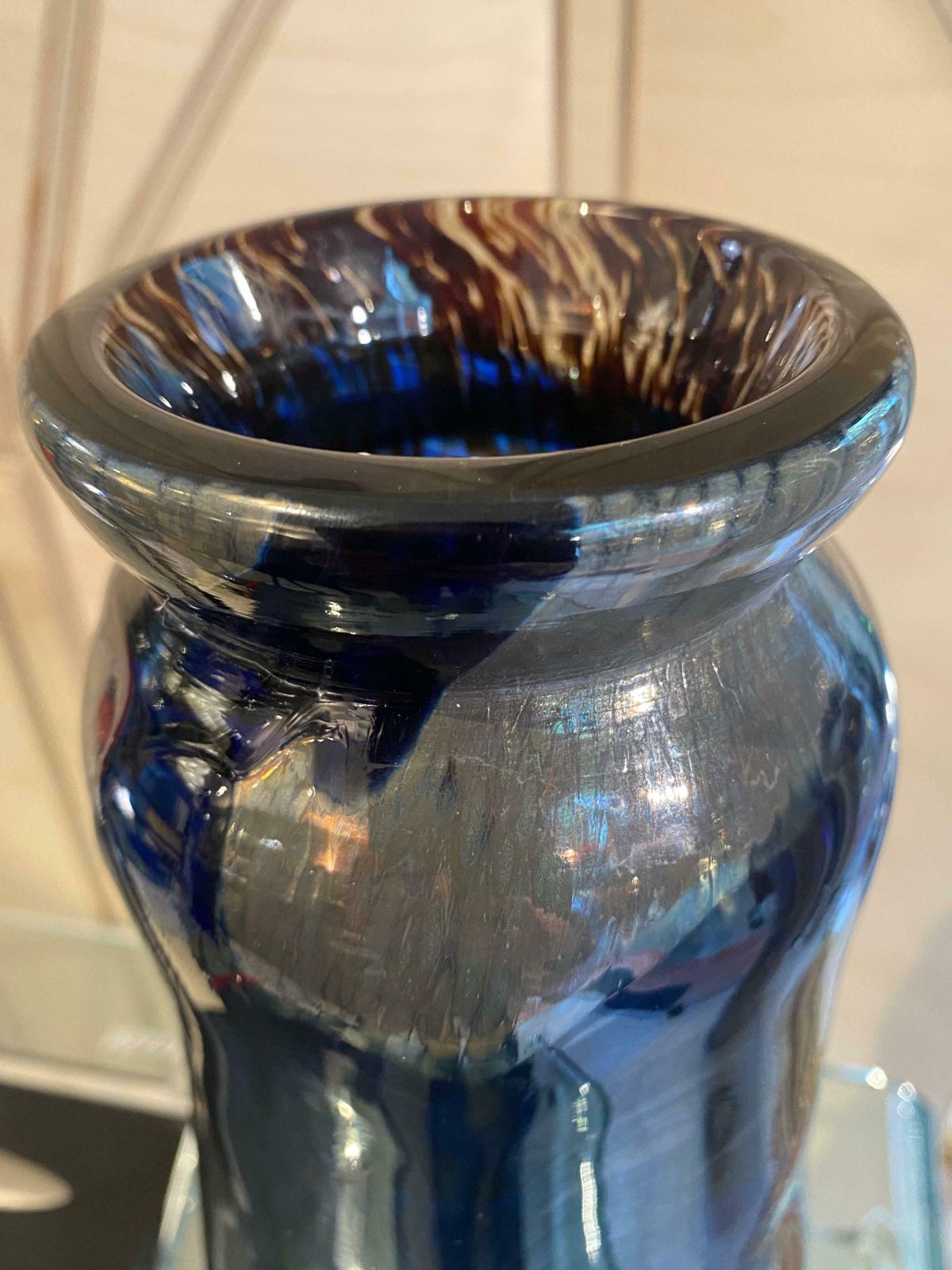 Glass Vase From Biot Signed Novaro And Dated On The Bottom Of The Vase 1977 photo Home Decor