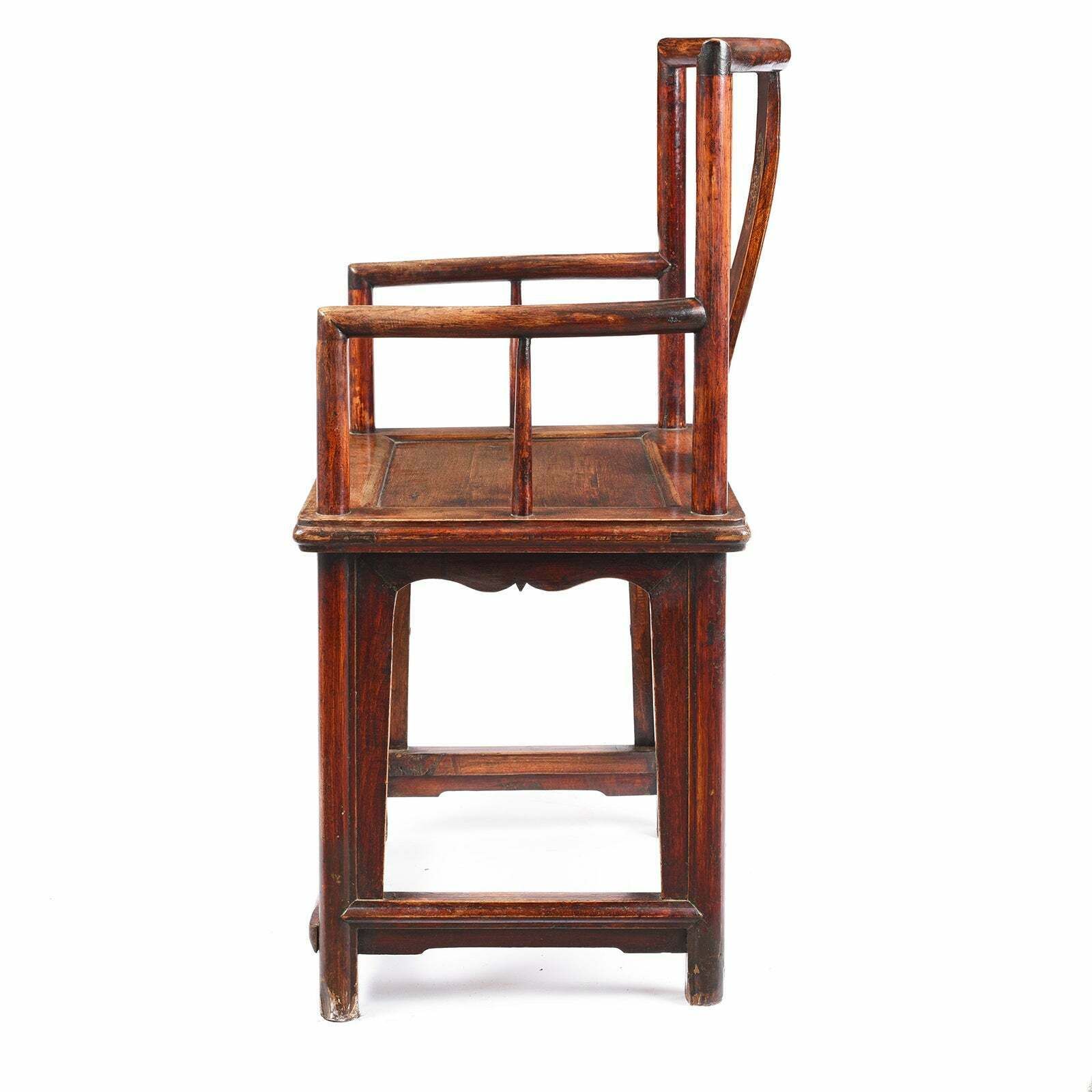 Chinese Short Backed Southern Officials Hat Armchair 19th Century photo for sale