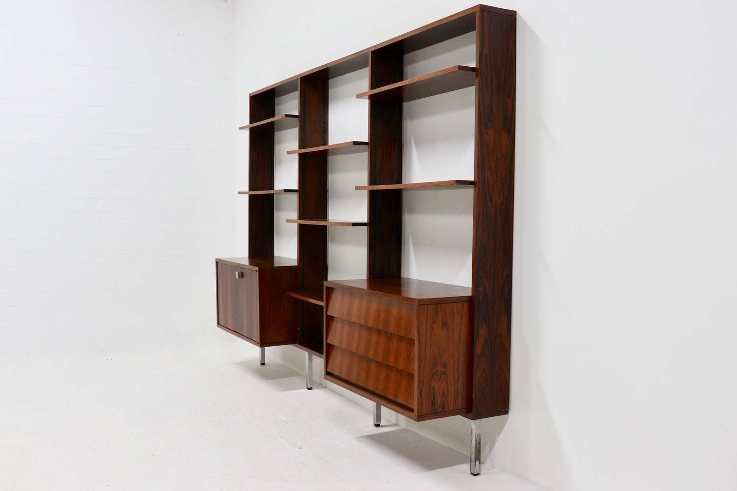 Rosewood Wall Unit By Alfred Hendrickx For Belform Belgium 1960s photo for sale