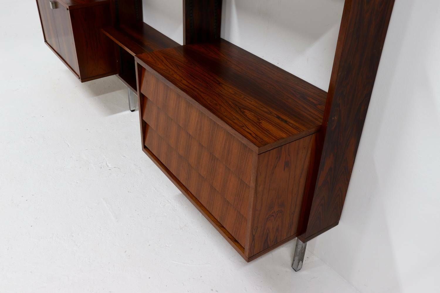 Rosewood Wall Unit By Alfred Hendrickx For Belform Belgium 1960s photo vintage