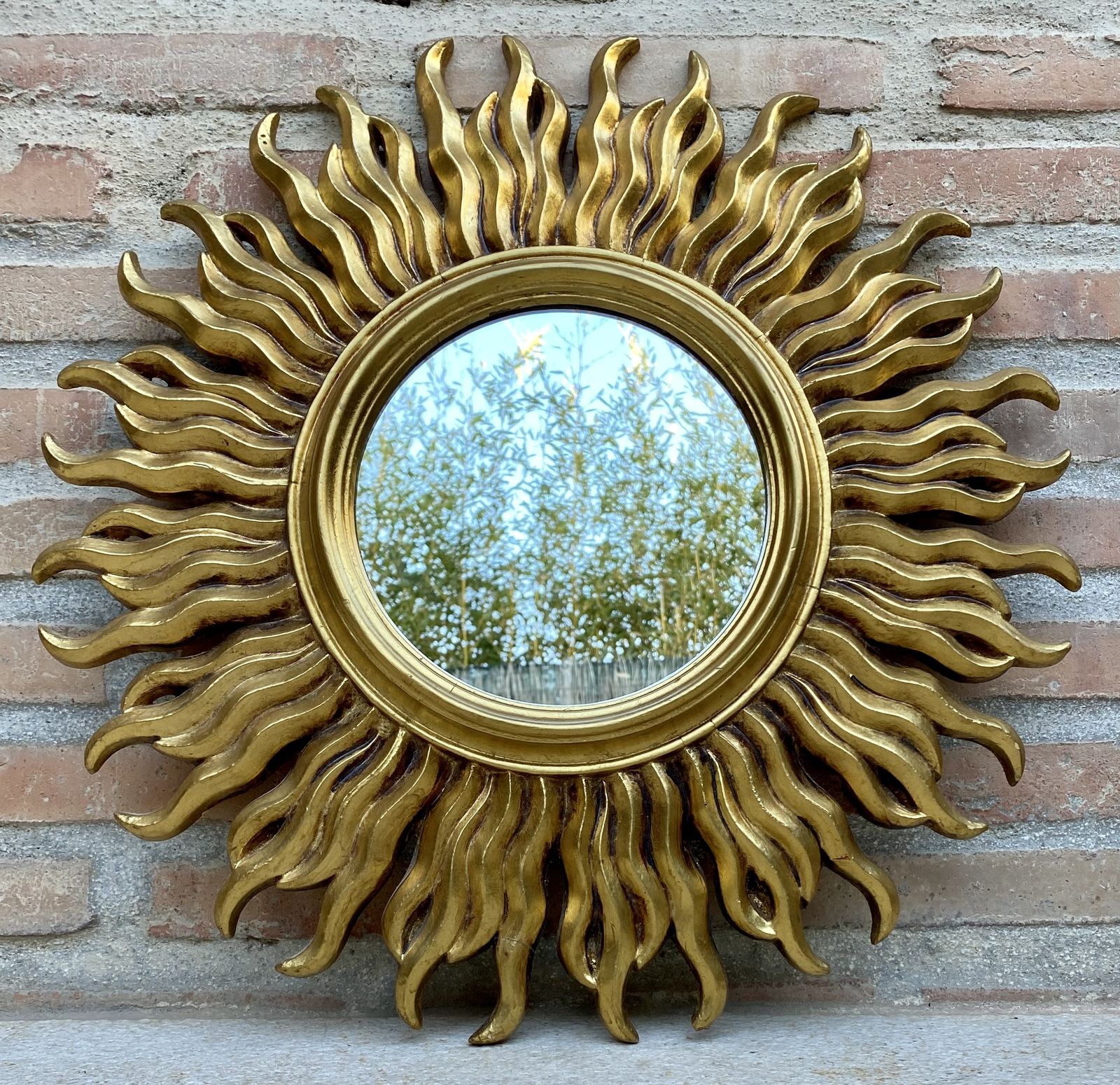 photo vinterior Mid 20th French Century Sunburst Mirror In Gold
