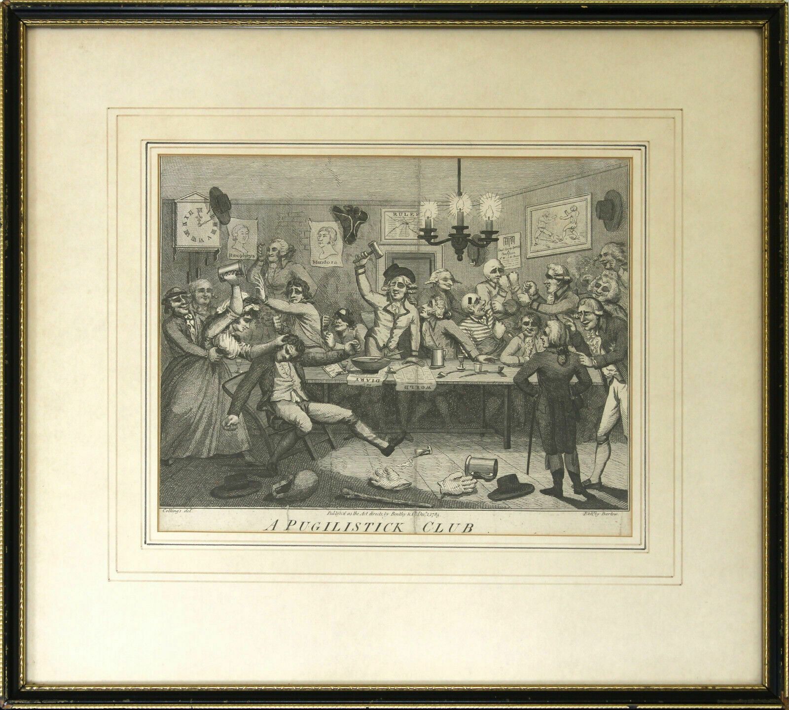 Etching By John Barlow From A Drawing By Samuel Collings A Pugilistick Club