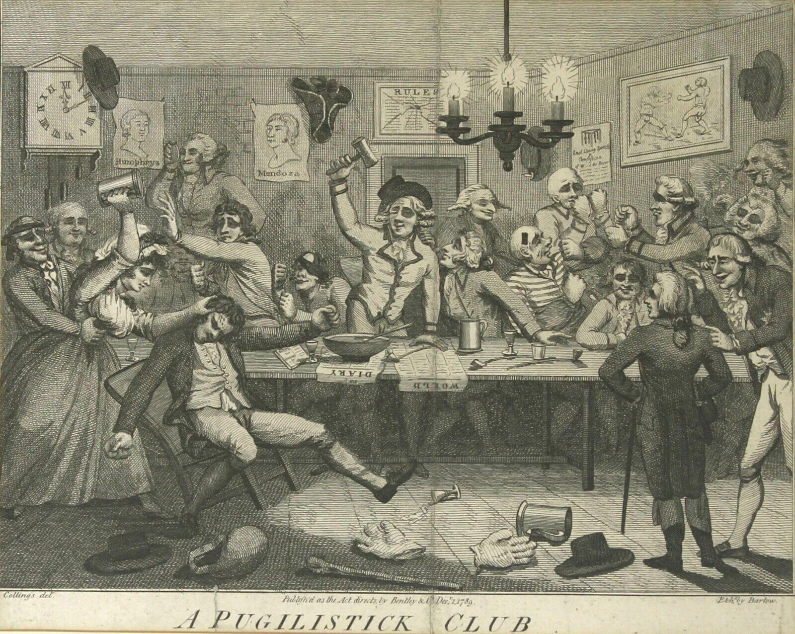 Etching By John Barlow From A Drawing By Samuel Collings A Pugilistick Club photo furniture