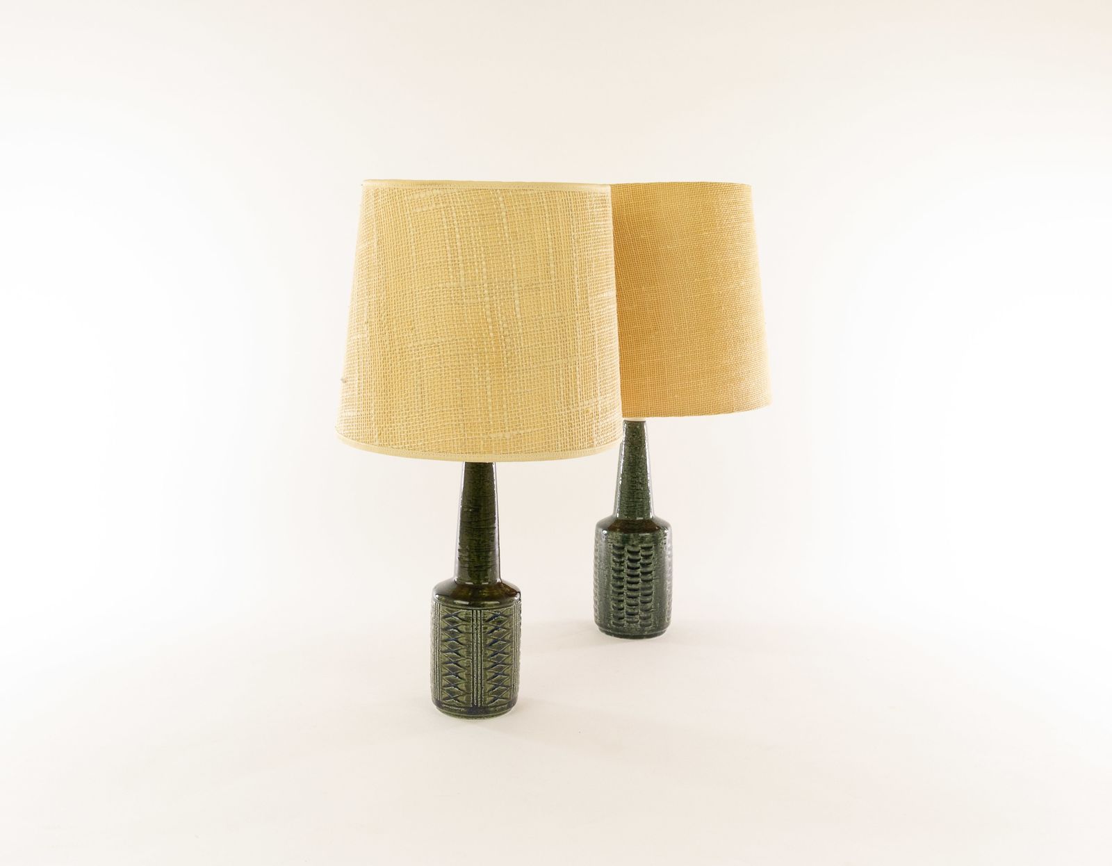 Pair Of Green Dl/21 Table Lamps By Linnemann Schmidt For Palshus, 1960s photo furniture