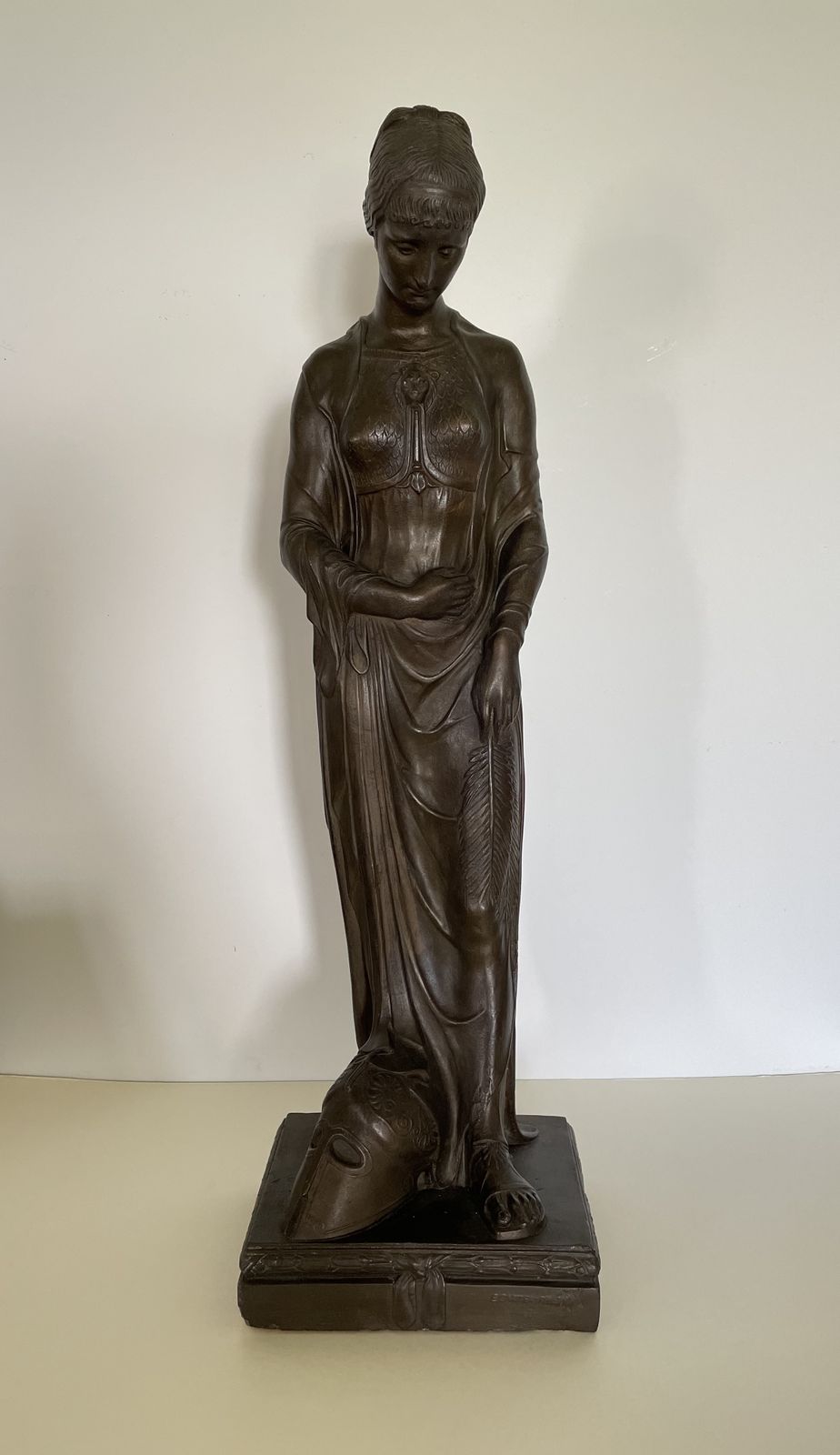 Early 20th Century Patinated Plaster Figure Of Athena By Edward Carter Preston photo furniture