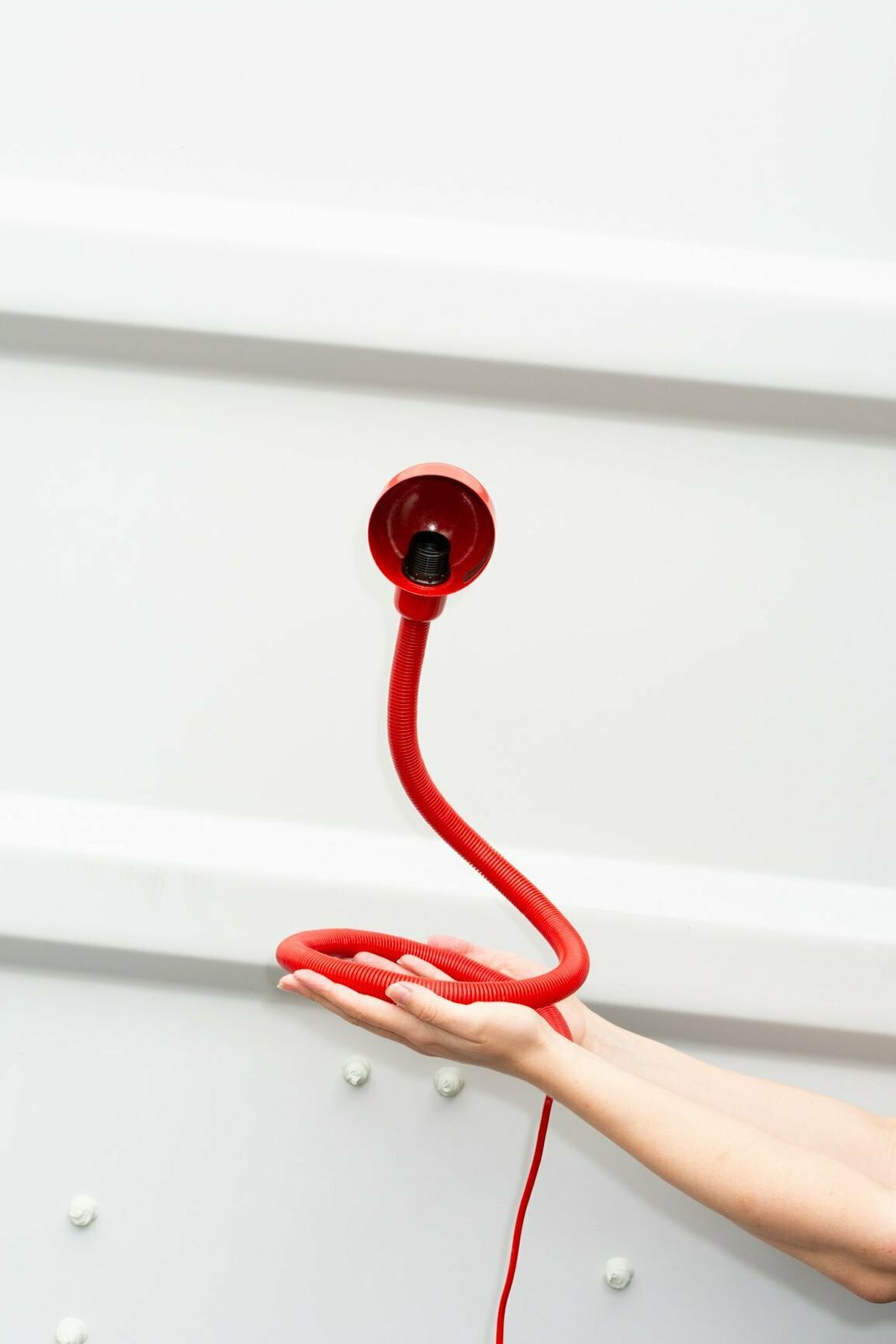 Red 'Serpent' Adjustable Desk Lamp By Isao Hosoe Hebi Serpent Lamp | Italy 1968 photo 170.0
