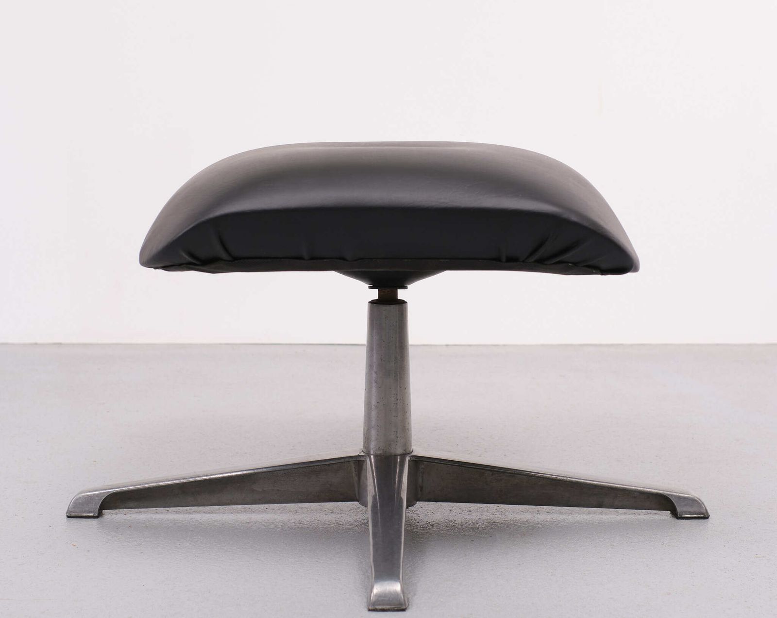 Black Faux Leather Ottoman, 1960s, Denmark photo buy