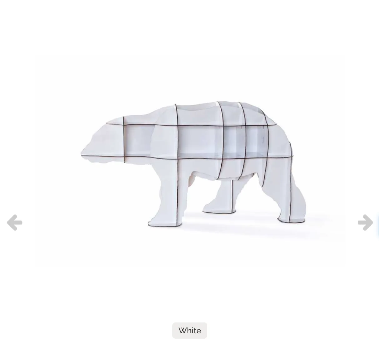 Fabulous Kids Bookcase Ibride Junior Polar Bear Free Standing Bookcase, White photo furniture