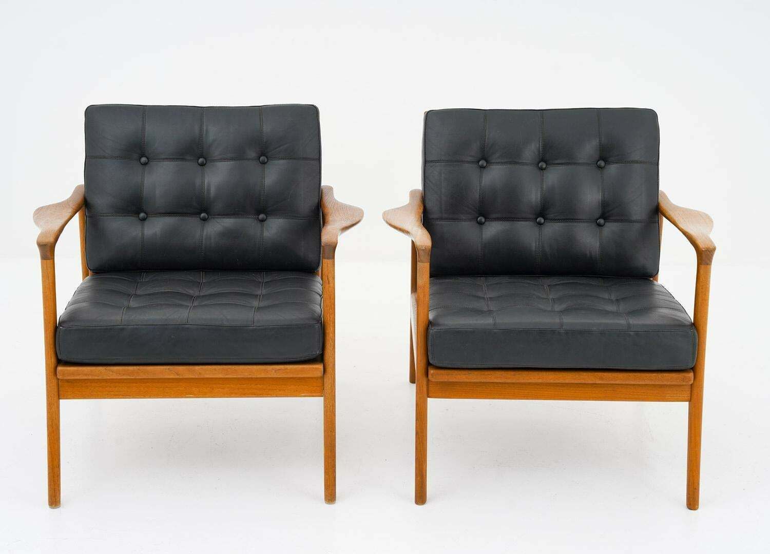 Scandinavian Easy Chairs "Böja" By Carl Erik Johansson For Bejra Möbel