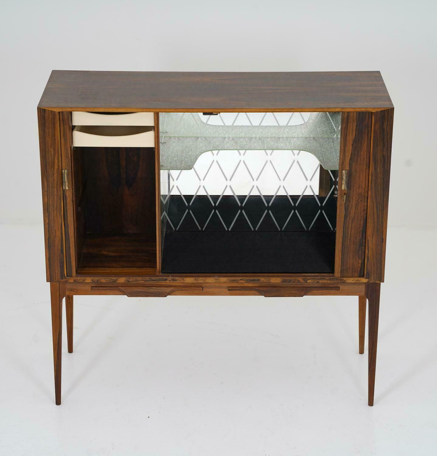 Danish Mid Century Bar Cabinet In Rosewood By Kurt østervig photo vintage