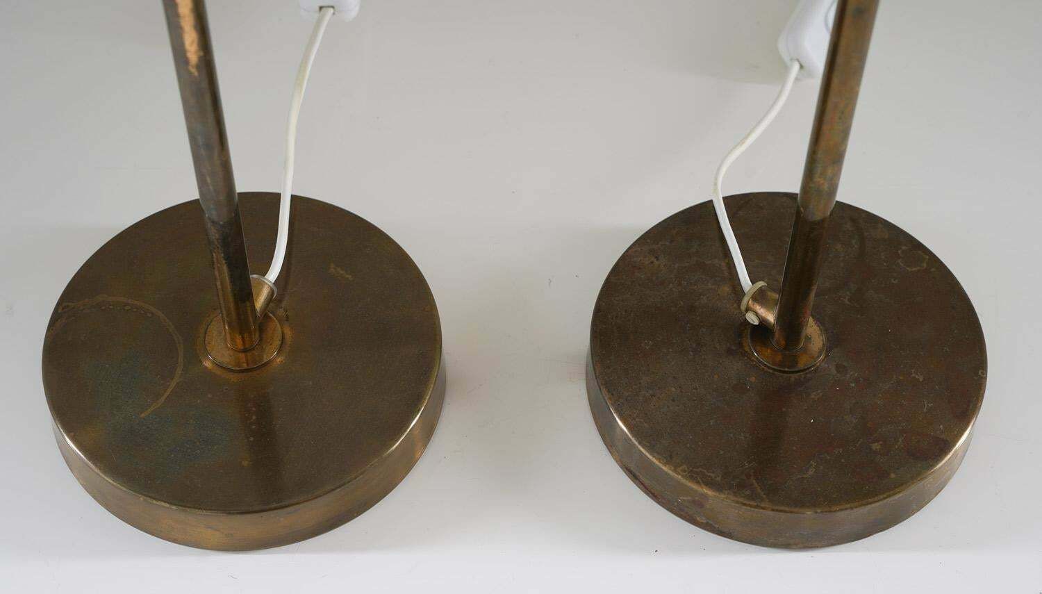 Scandinavian Midcentury Table Lamps In Brass By Konsthantverk Tyringe photo vintage