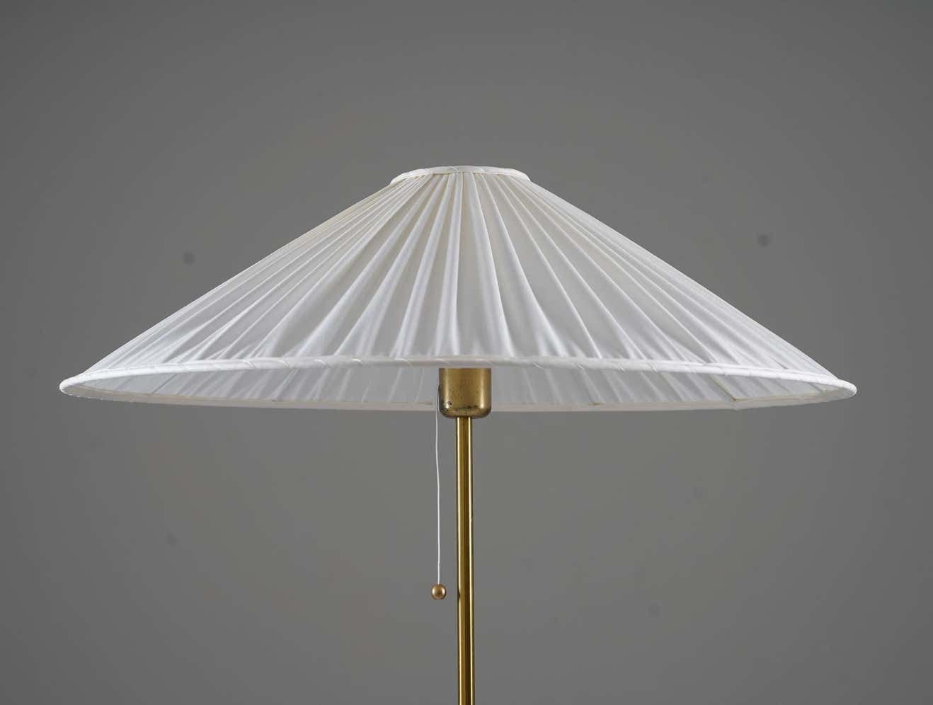 Scandinavian Midcentury Floor Lamp In Brass And Wood By Falkenbergs, Sweden photo 2668.0