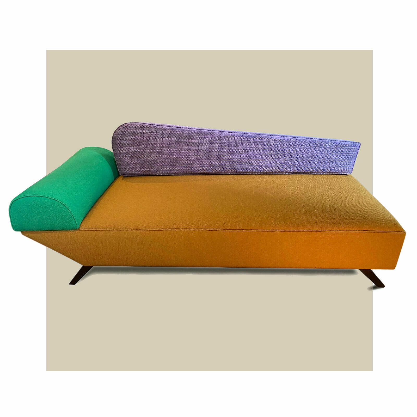 Antique Pop Memphis Art Mid Century Modern Chaise Sofa   Kvadrat Raf Simons