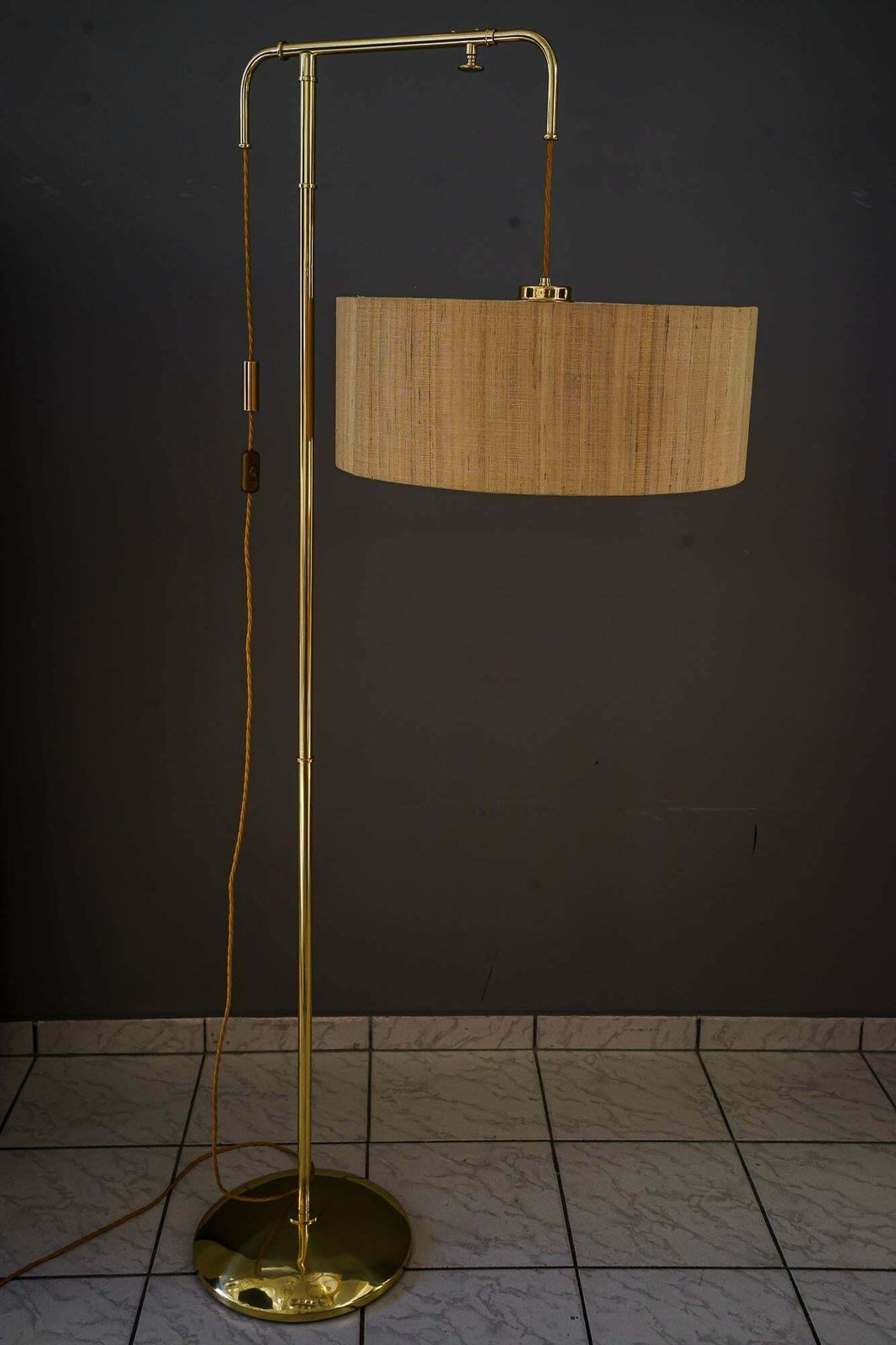 photo buy Rare And Big Adjustable Floor Lamp With Original Shade By Kalmar Around 1950s