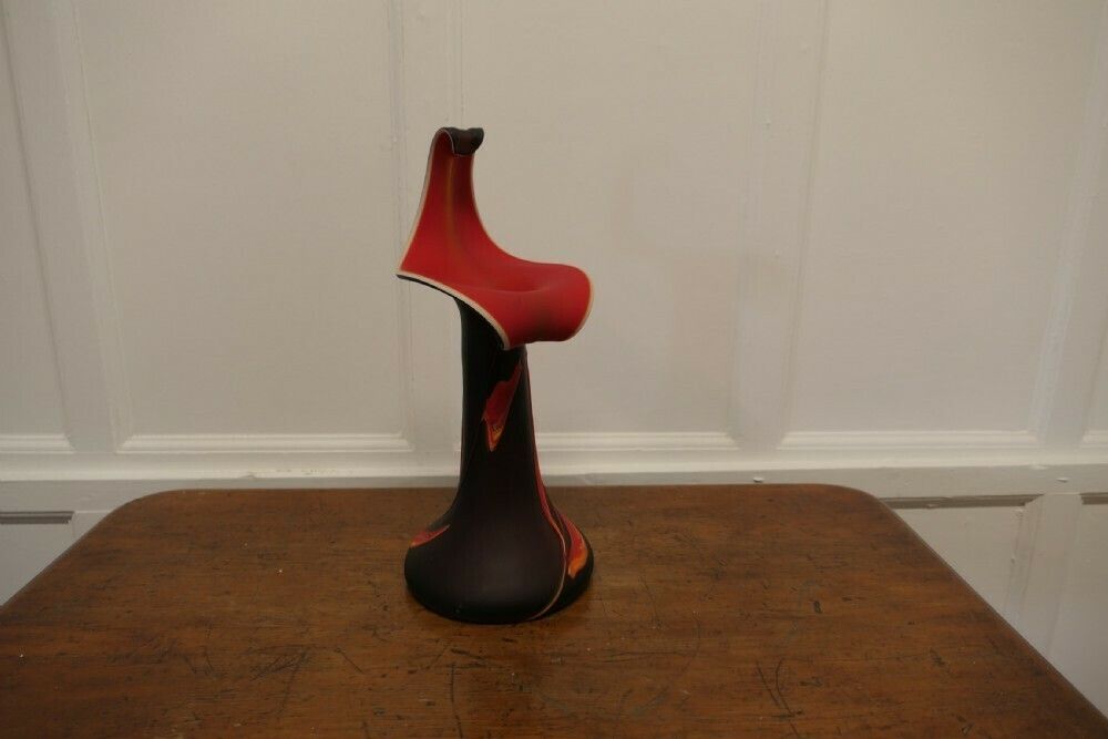 Large Glass Jack In The Pulpit Art Glass Vase. photo buy
