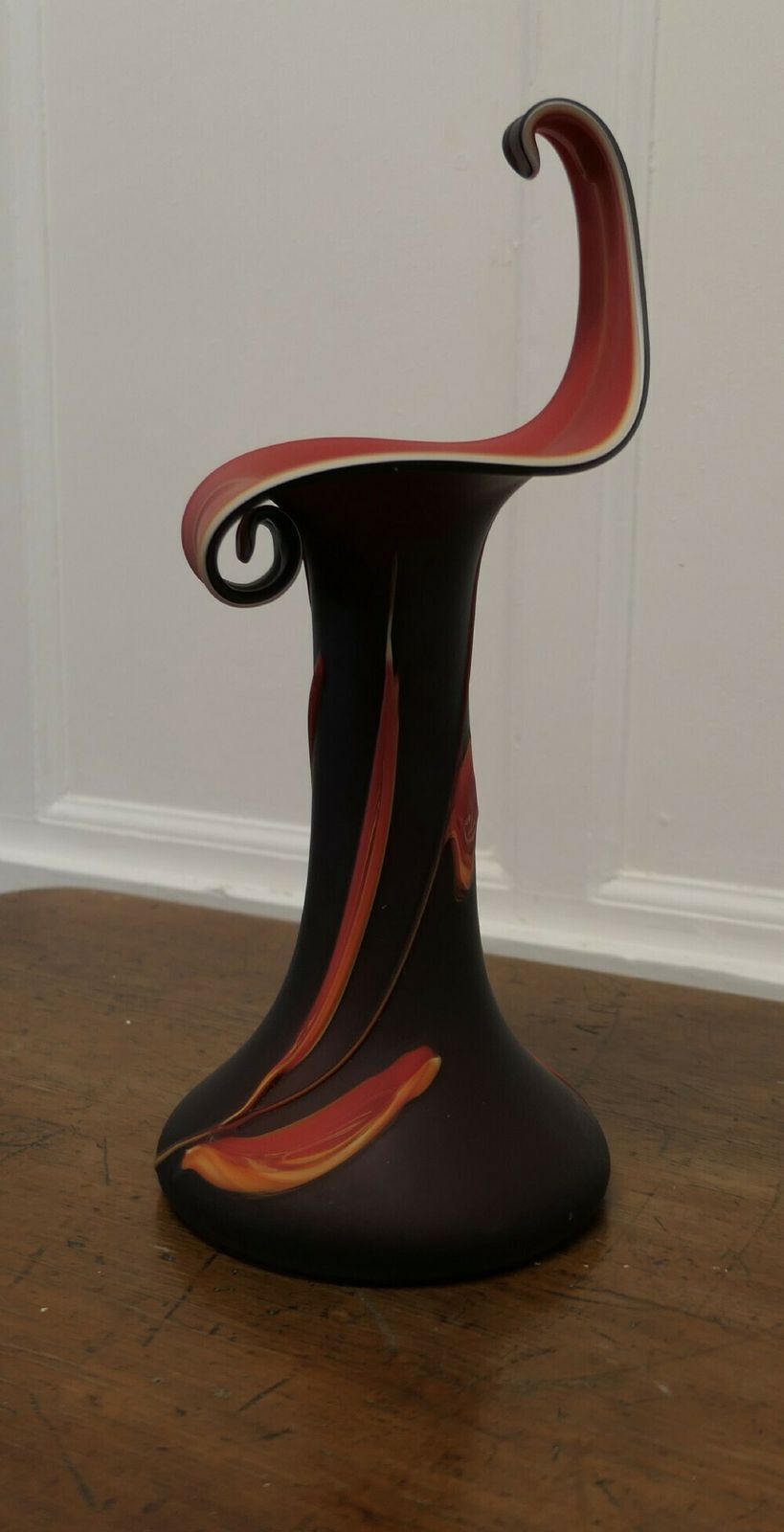 photo buy Large Glass Jack In The Pulpit Art Glass Vase.