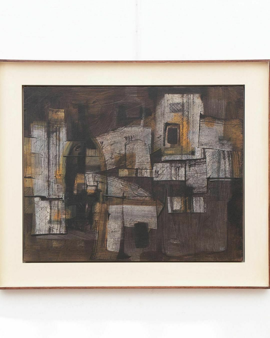A Wonderful Abstract. Oil On Board By M Chandler. One Of The Original Madmen