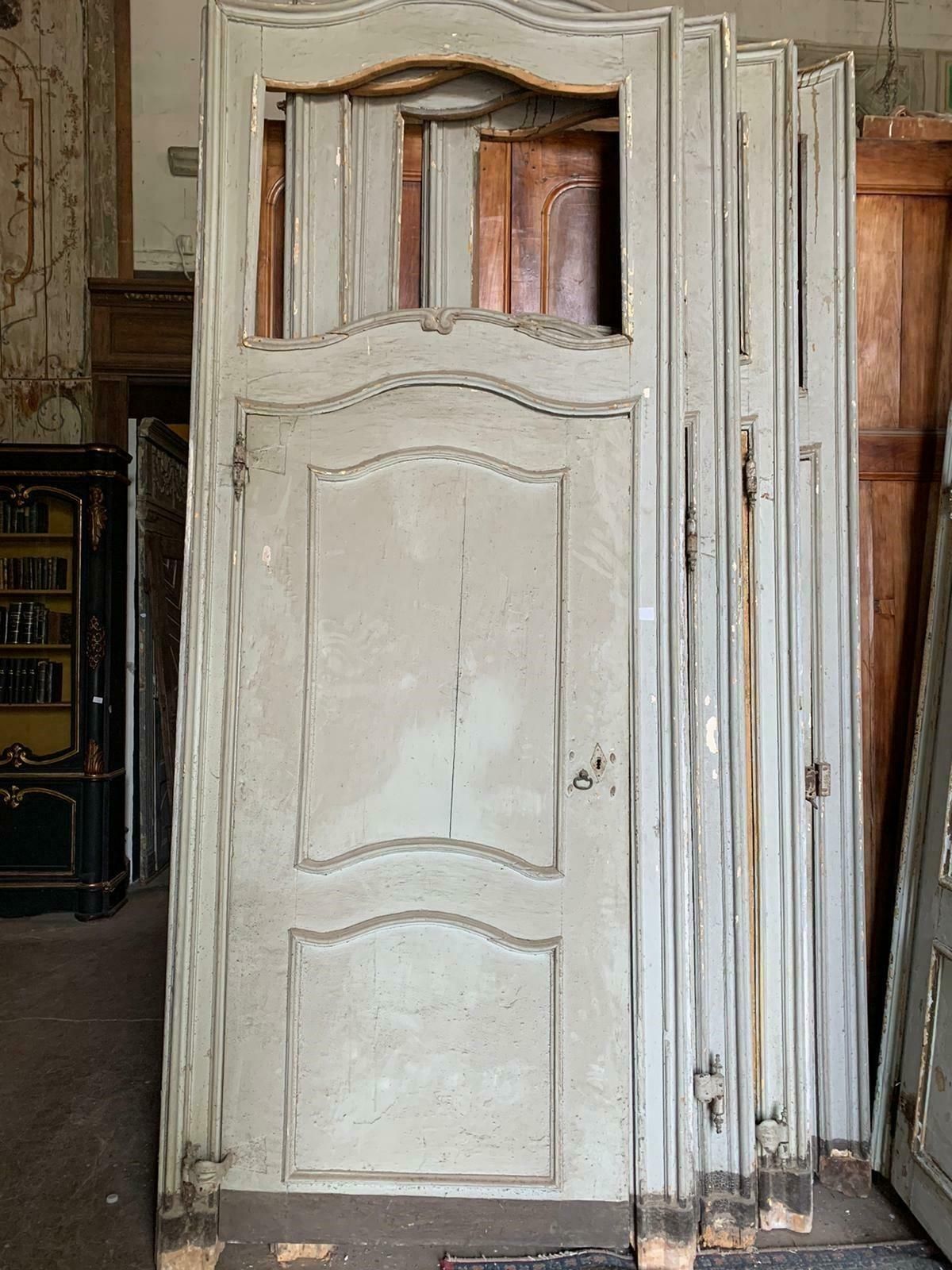 Set Of 8 Lacquered Interior Doors With Frame And Overdoor, '700 Italy photo furniture