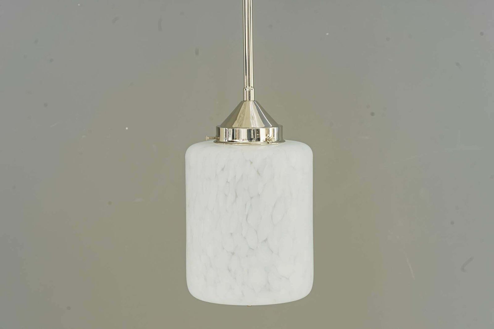 Nickel Plated Art Deco Pendant With Glass Shade Vienna Around 1920s photo furniture