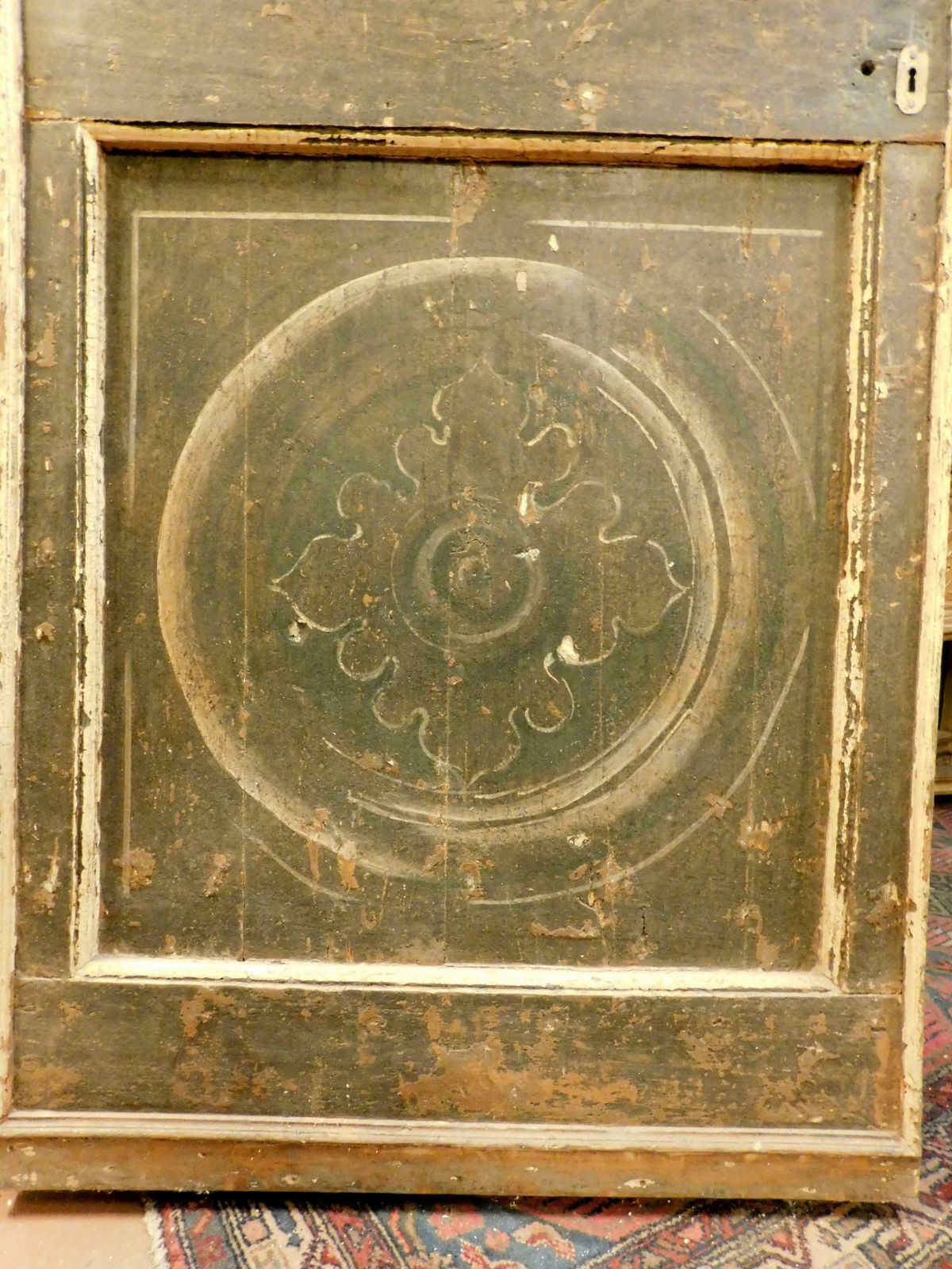 Antique Painted And Lacquered Single Door, 18th Century, Italy photo 3367.0