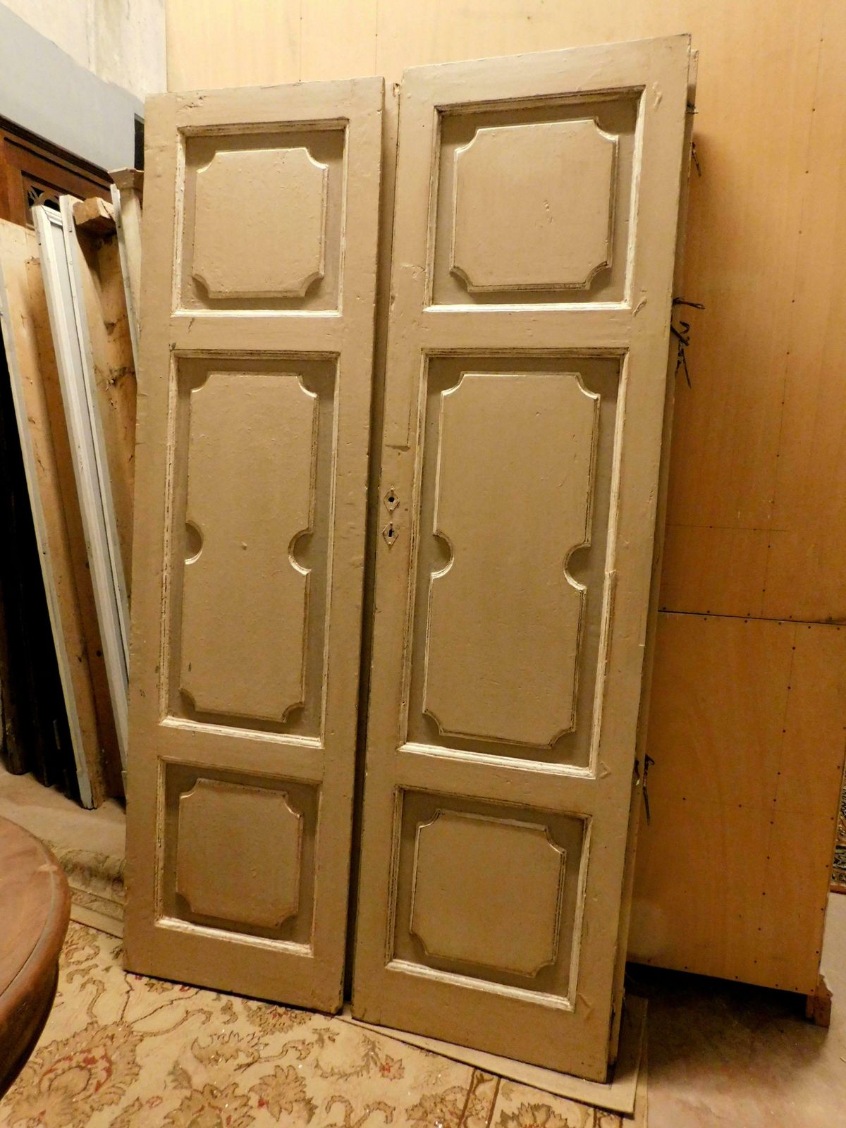 5 Antique Lacquered Double Doors, Identical, Bafaccial, '700 Italy photo furniture