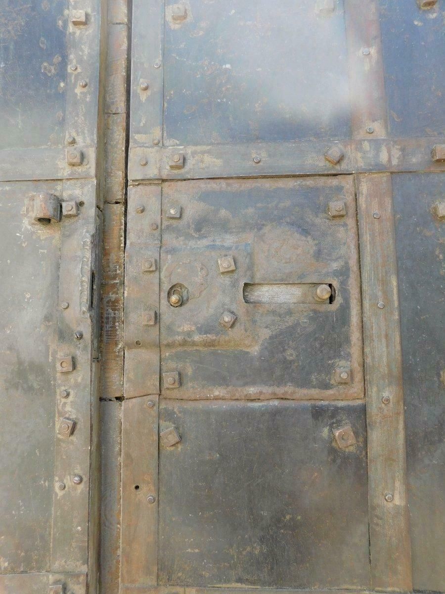 Double Prison Door In Wood And Iron, Nails & Bolts, 19th Century Italy photo 4607.0