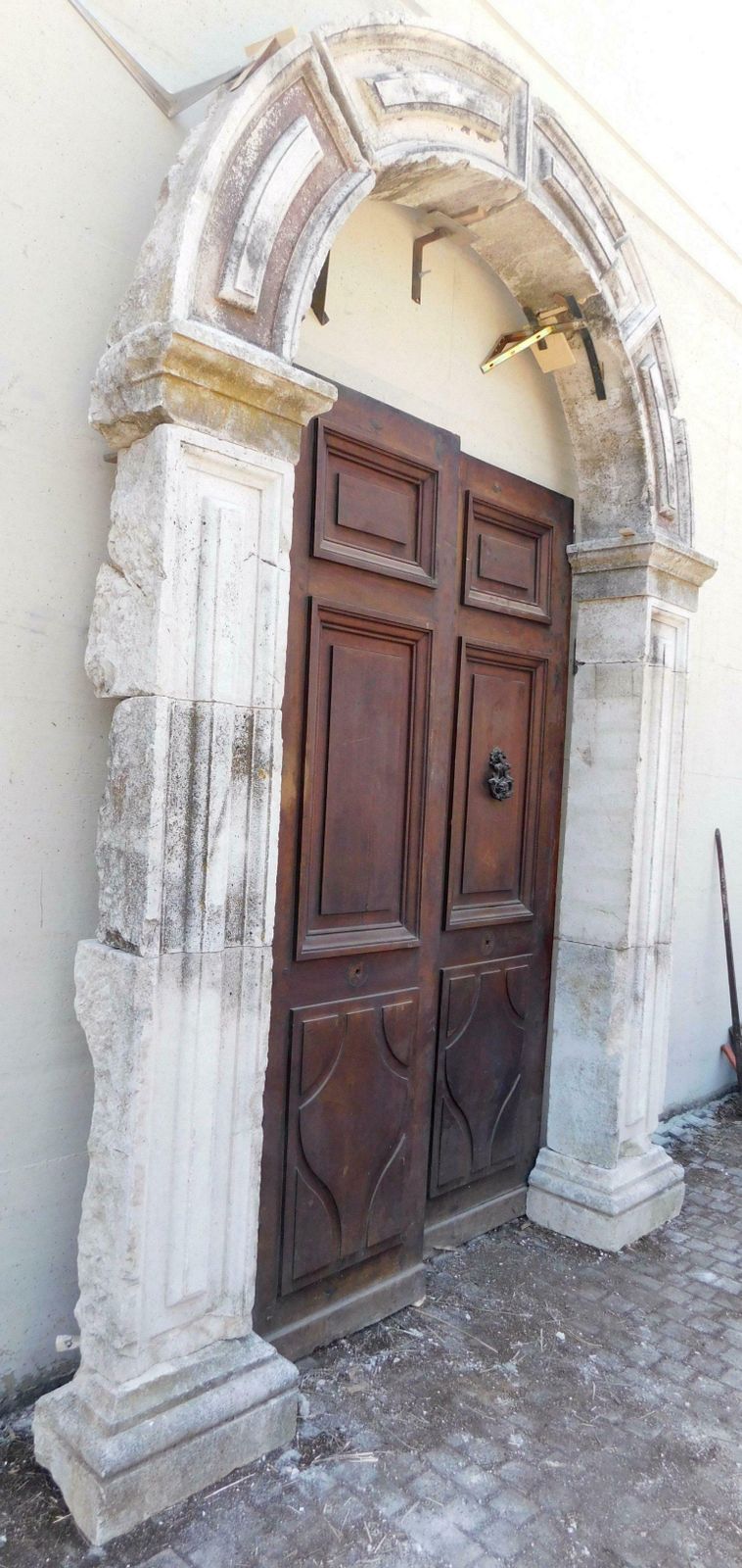 Stone Portal, Frame For Entrance Door, Carved From The 17th Century, Italy photo Home Fixtures