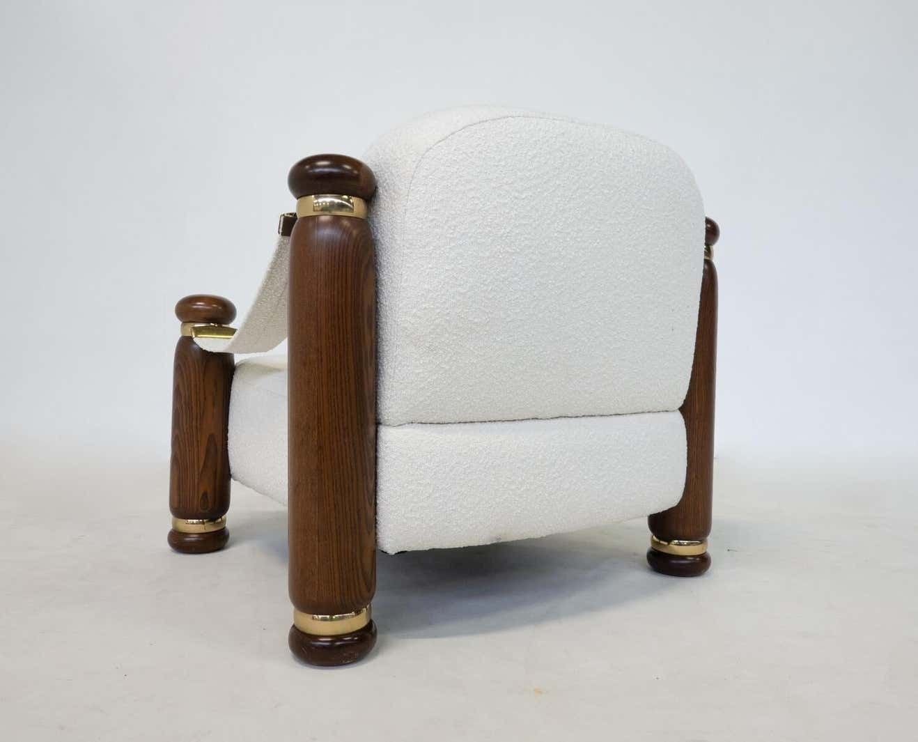 Mid Century Modern Pair Of Armchairs, Italy, 1970s, New Upholstery photo furniture