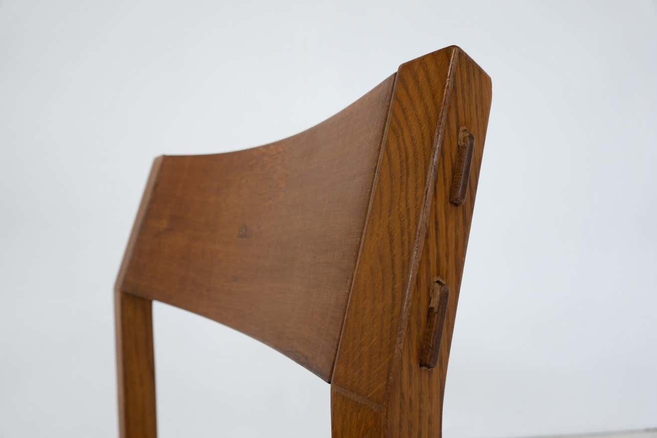 Mid Century Modern Set Of 6 Dining Chairs By Giuseppe Rivadossi, Italy, 1980s photo 7229.0