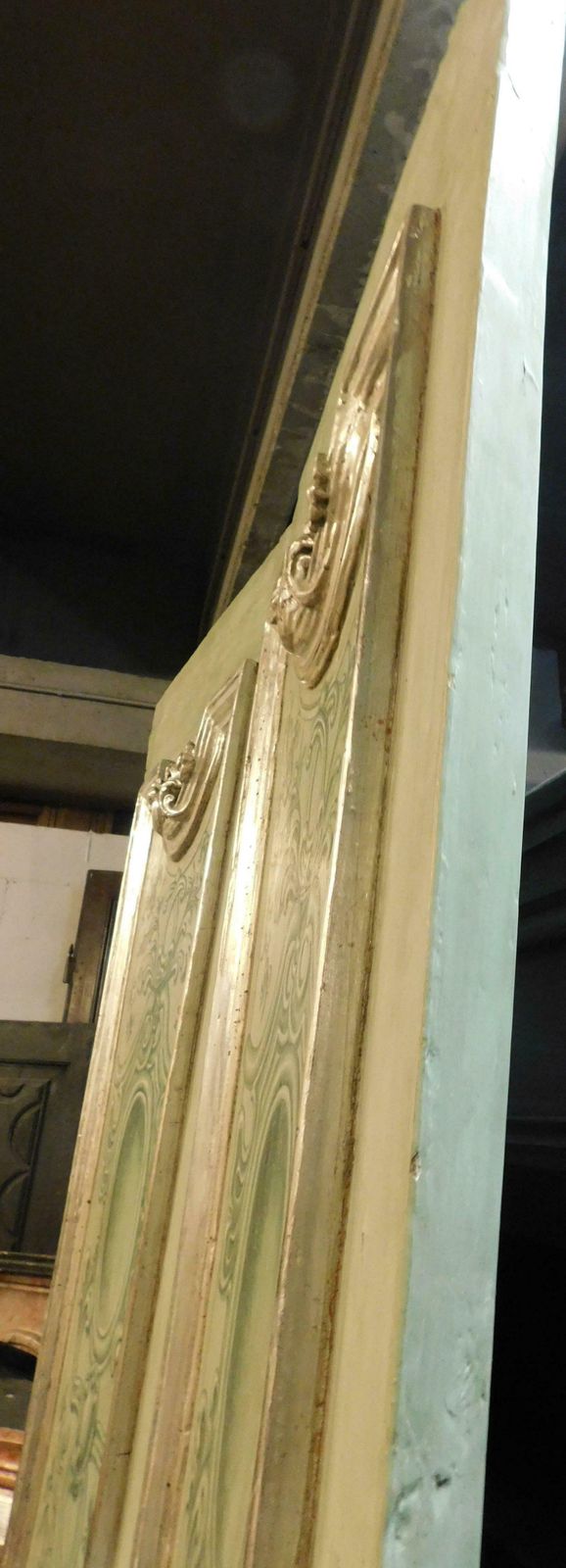 N.4 Antique Two Winged Doors, Painted, Sculpted And Silvered, Italy ''700 photo buy