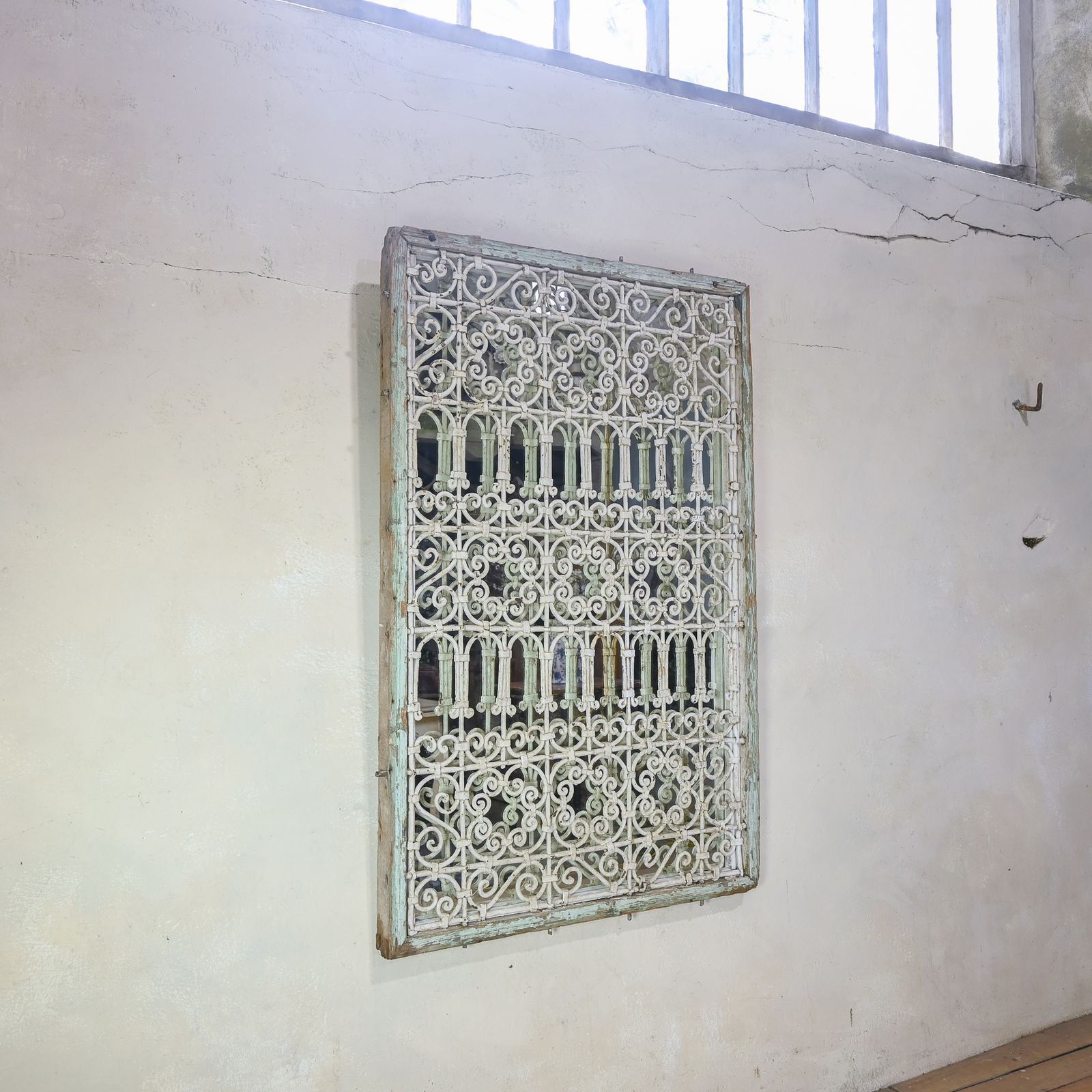 A 19th Century French Wrought Iron Mirror   Garden photo for sale