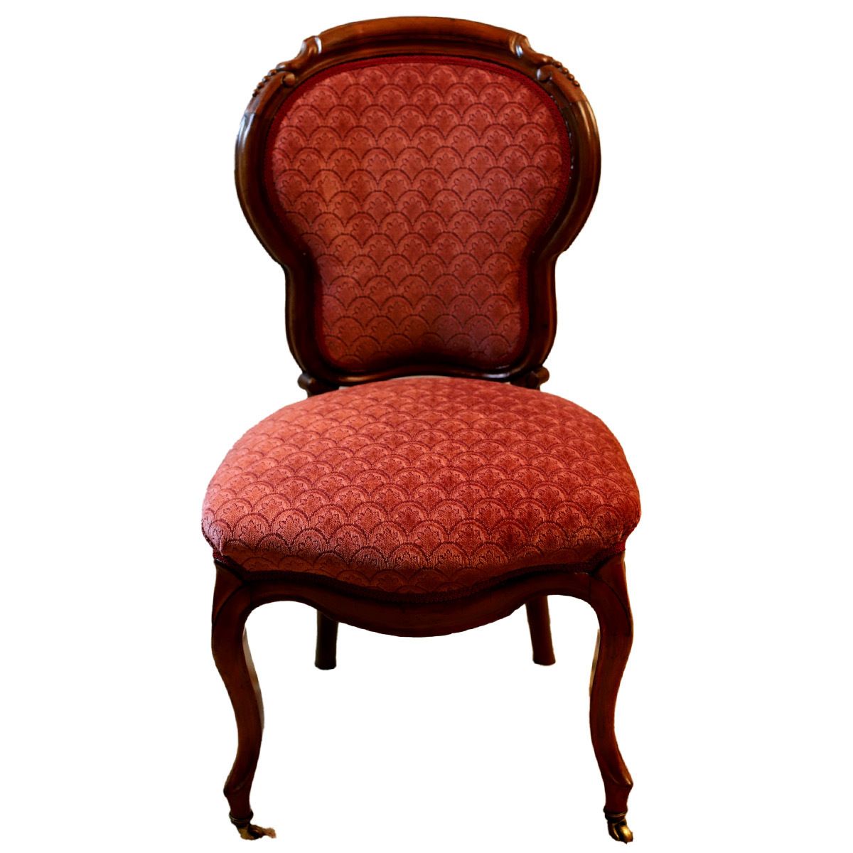 A 19th Century Continental Carved Walnut Show Frame Dining Chair