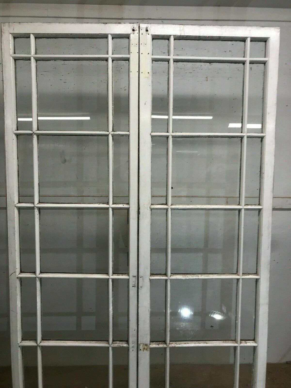 Victorian French Doors Old Antique Period Reclaimed Pine Wooden Clear Glass photo furniture