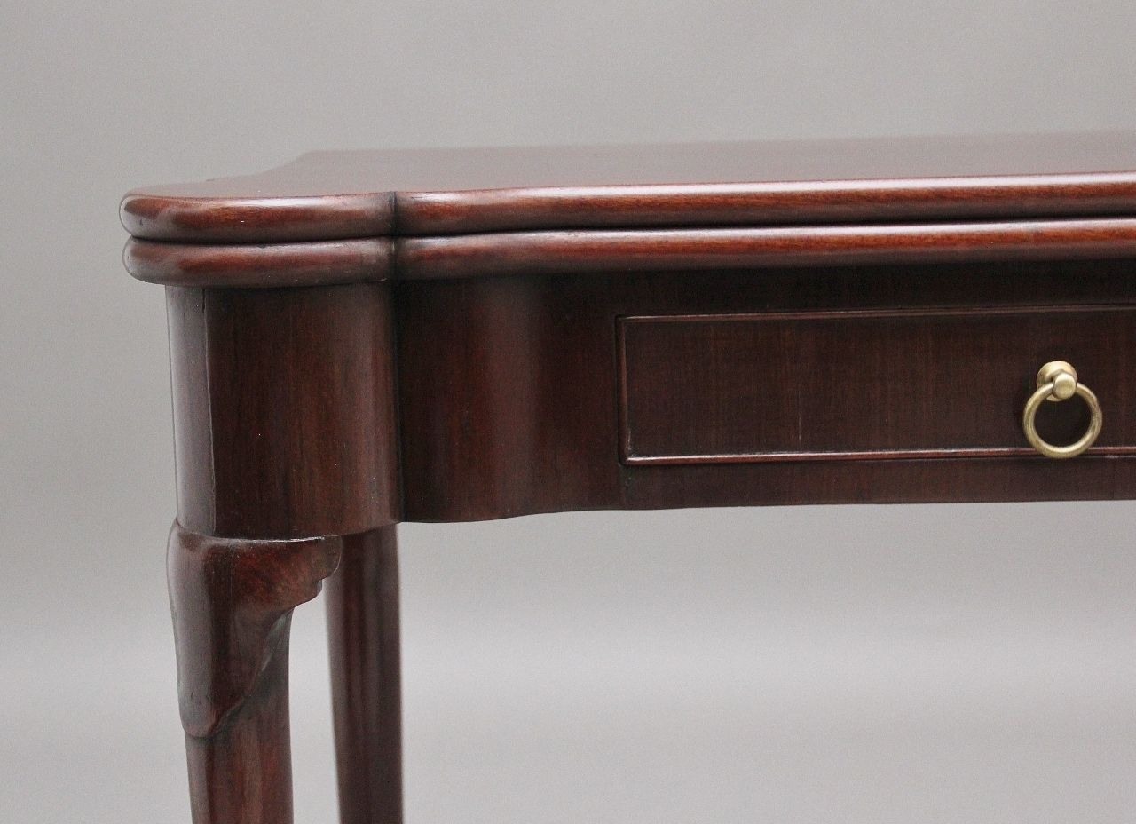A Lovely Quality Mid 18th Century Mahogany Card Table photo furniture