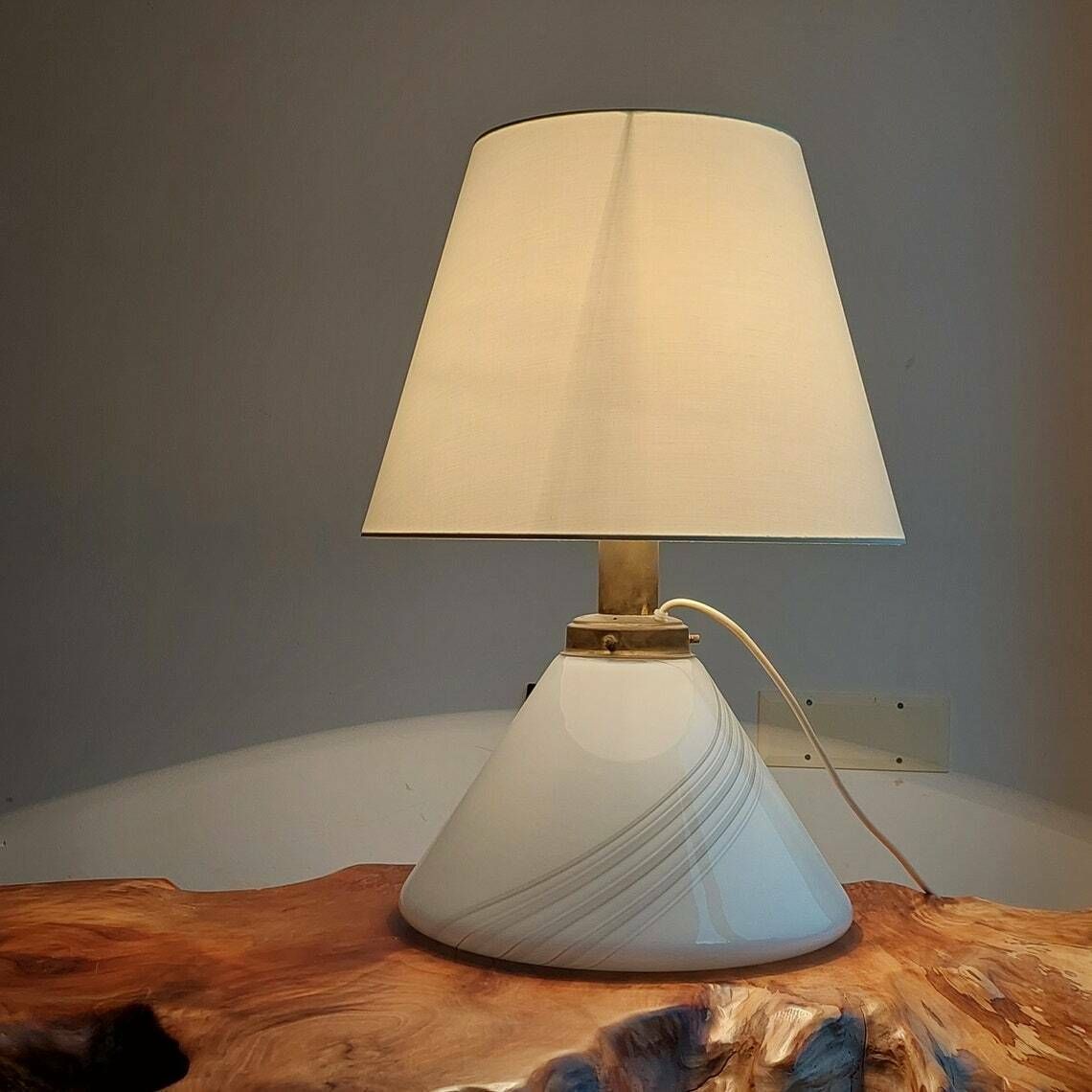 Vintage Ceramic Mushroom Lamp / Italian Design / Mushroom Lampshade / 3 Lighting Variants / Retro Lampshade/ Mcm Lightning /Mcm Home /1970's photo vinterior