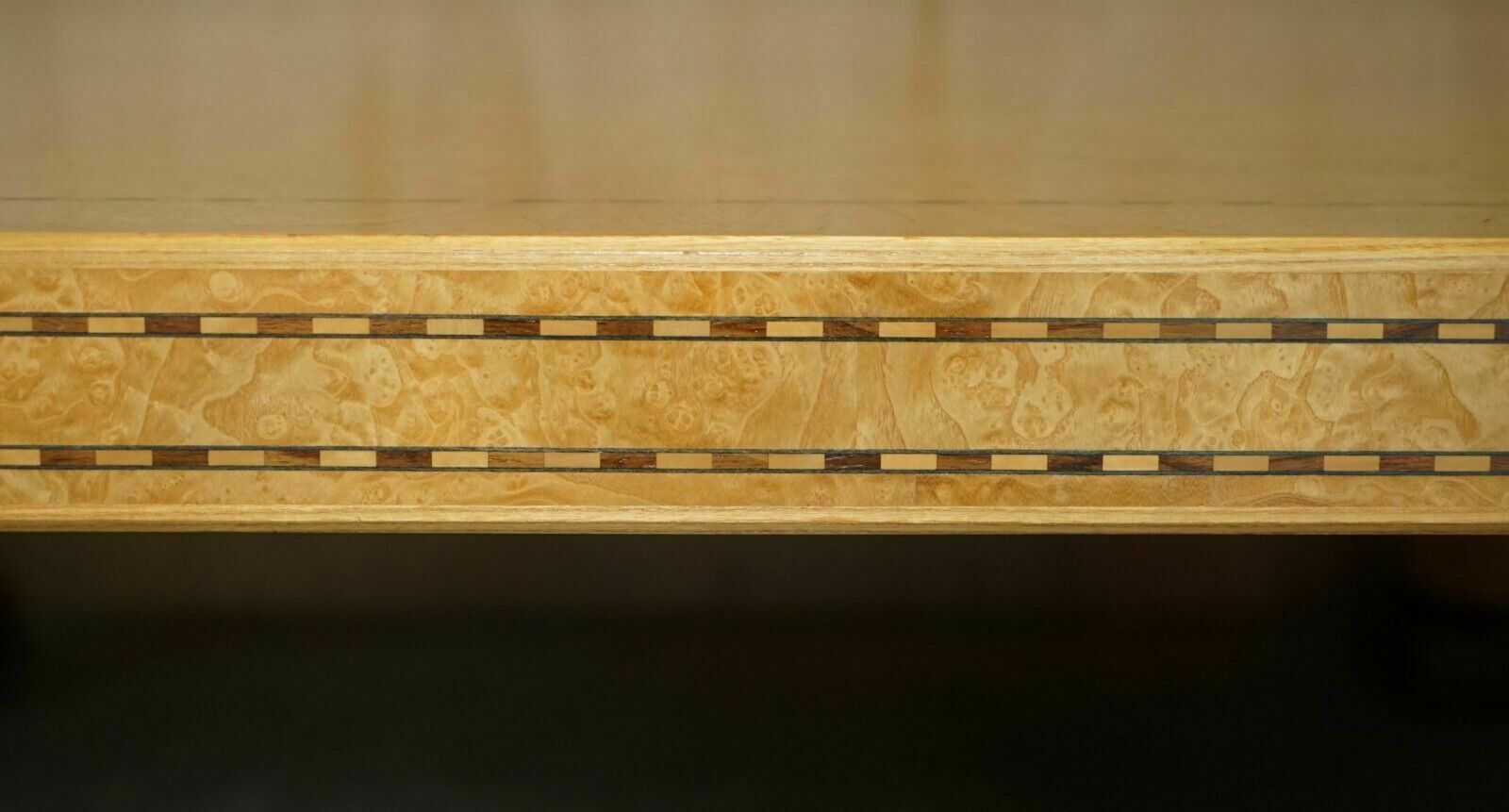 photo furniture Stunning Original Andrew Varah Burr Walnut Satinwood & Oak Large Coffee Table