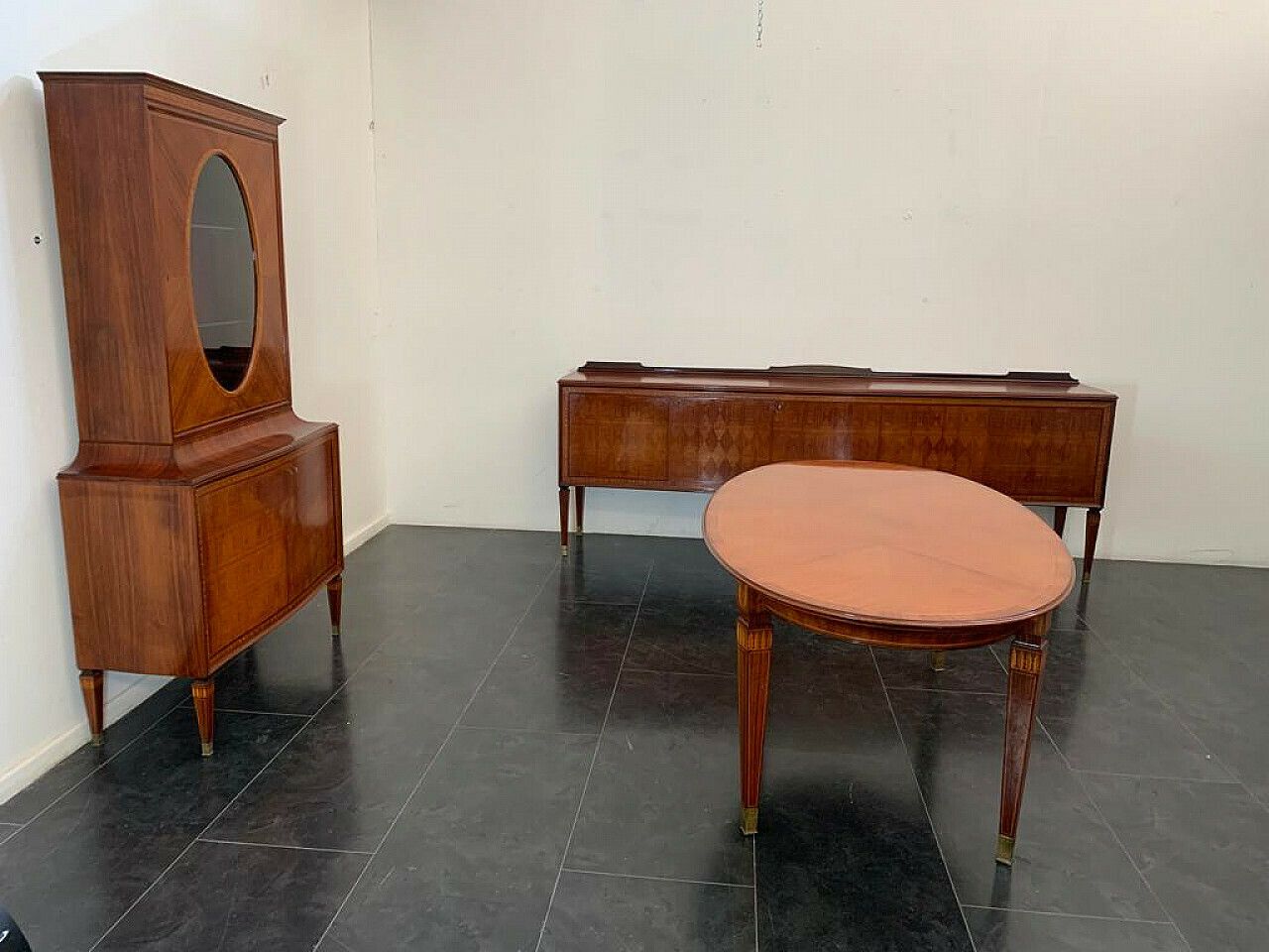 photo vintage Inlaid Sideboard Attributed To Paolo Buffa For La Permanente Mobili Cantù, 1950s