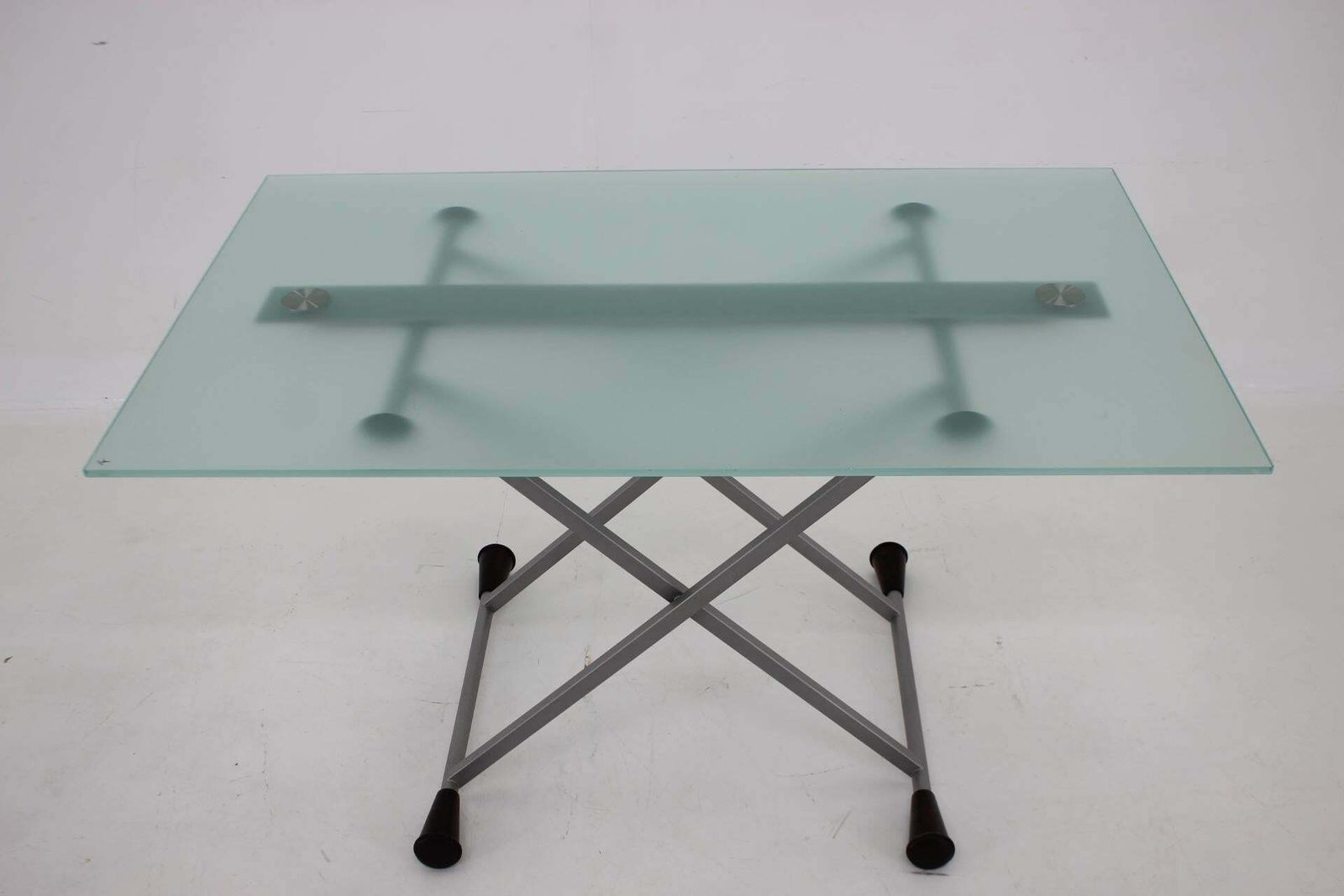 1990s Desalto Glass Elevator Coffee Or Dining Table, Italy photo for sale