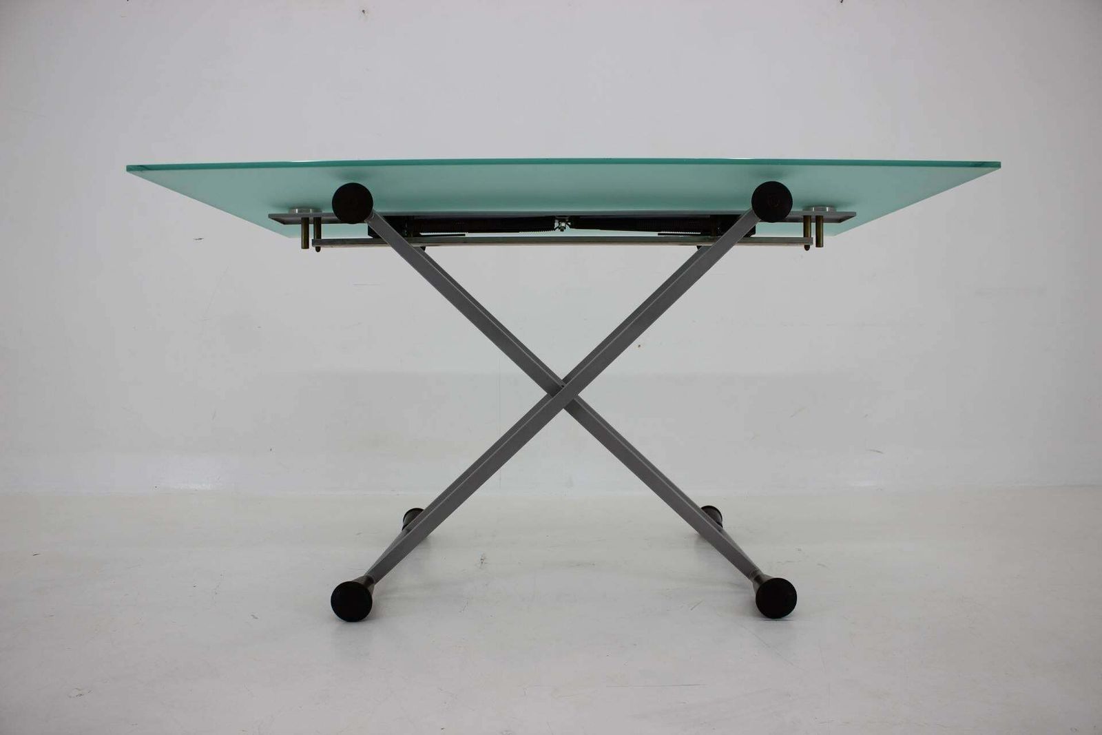 1990s Desalto Glass Elevator Coffee Or Dining Table, Italy photo Furniture