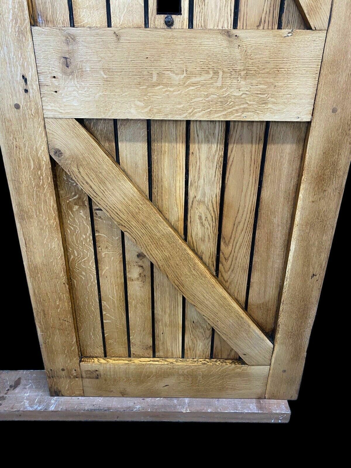 photo for sale Solid Oak Cottage Front Door Old Period Antique Leaded Reclaimed Hardwood