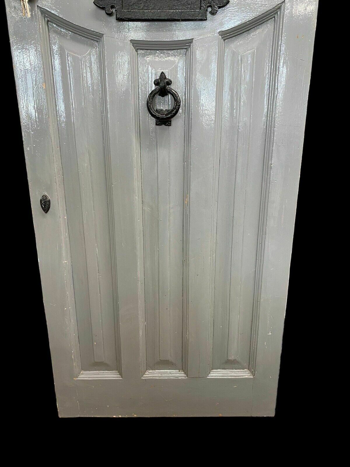 Art Deco Stained Glass Front Door Period Old Reclaimed Antique 20 30 Wood Leaded photo 1174.1